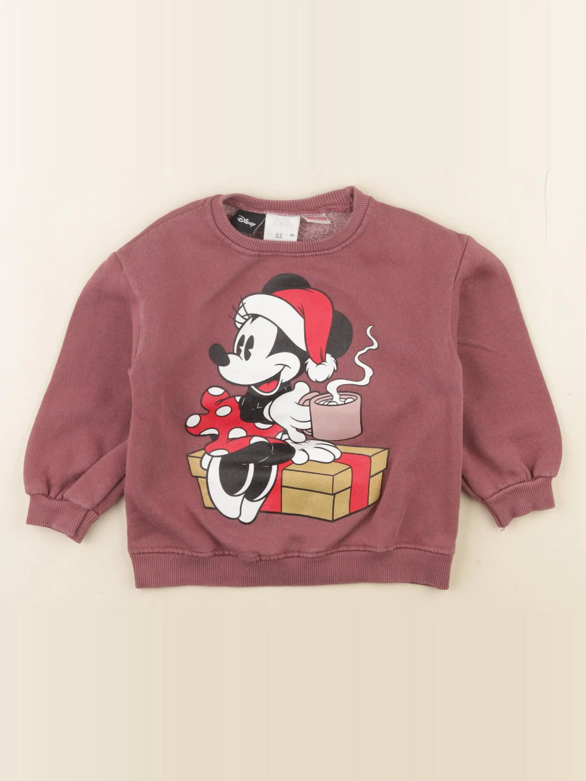 Zara - sweat imprimé au dos violet - 2/3 ans