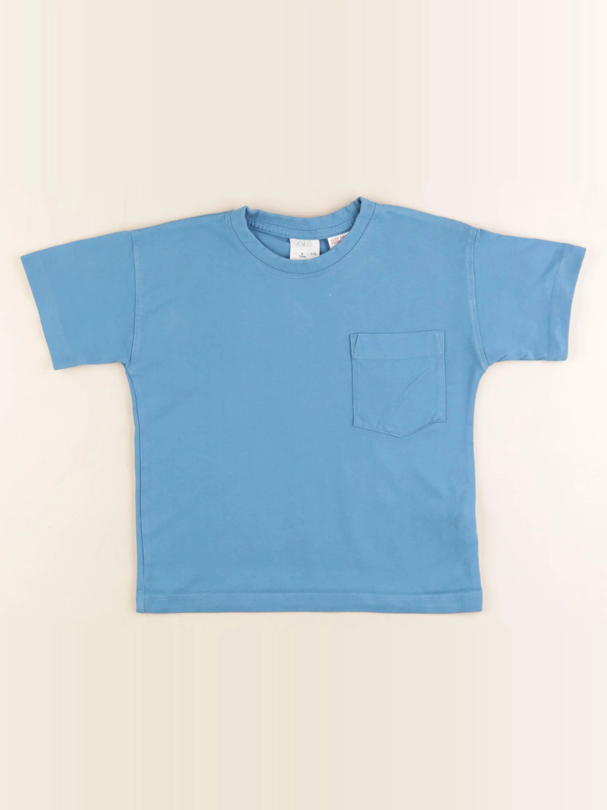Zara - tee-shirt bleu - 5 ans