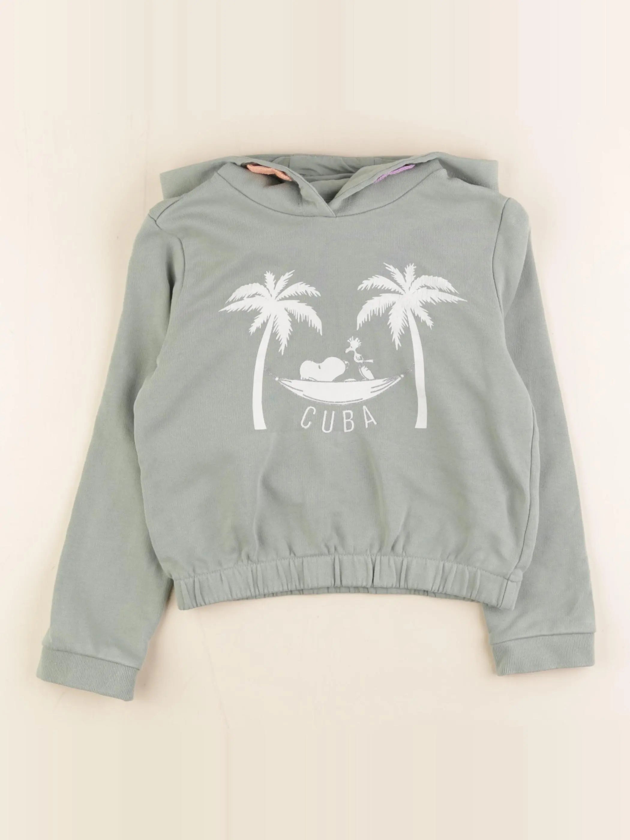 IKKS - sweat vert, argent - 6 ans