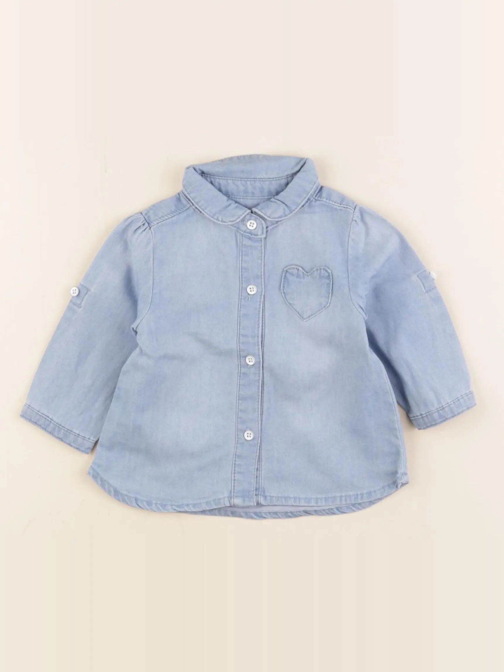 Vertbaudet - blouse bleu - 3 mois