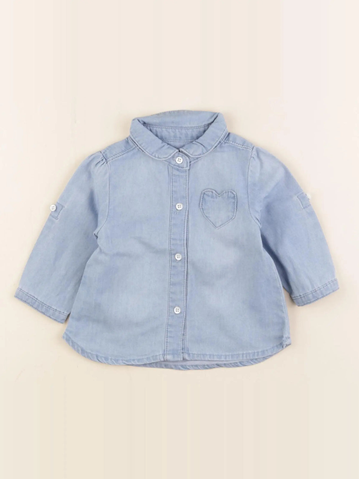 Vertbaudet - blouse bleu - 3 mois