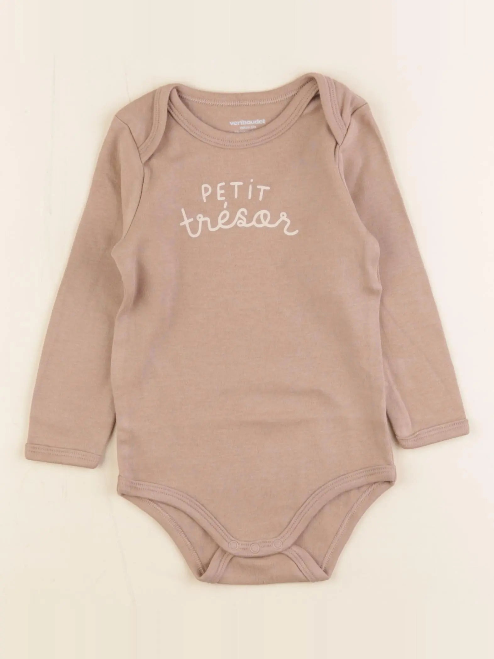 Vertbaudet - body marron - 18 mois