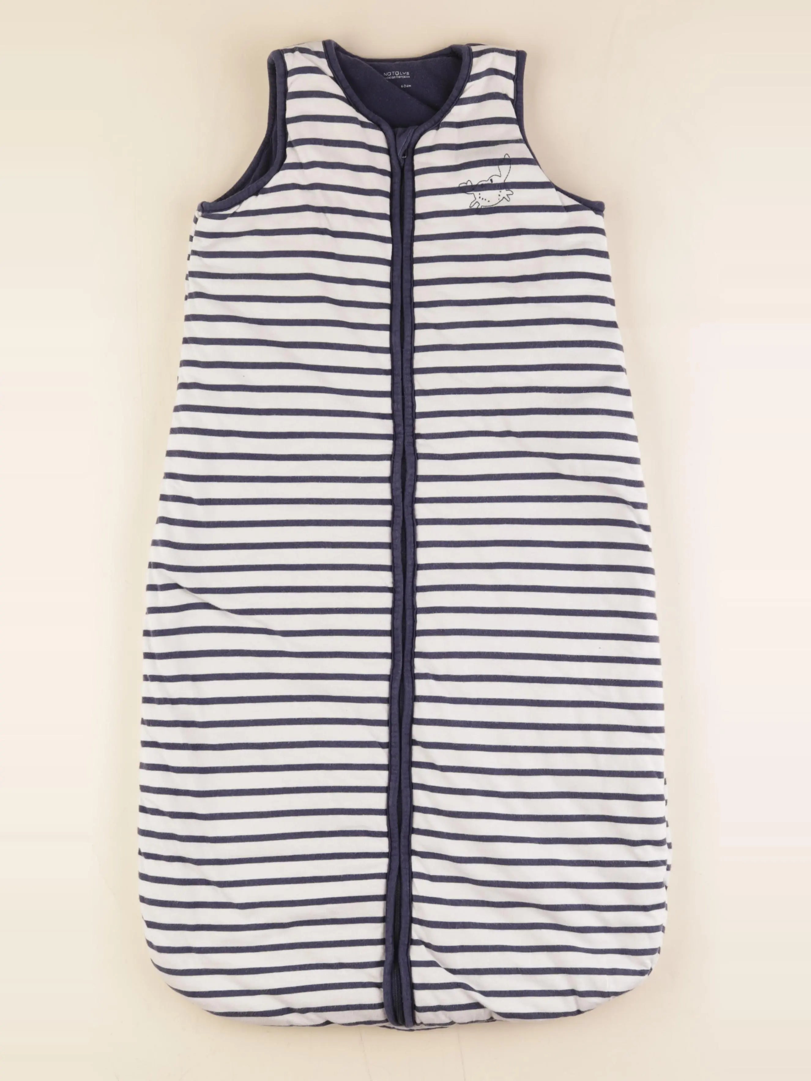 Natalys - gigoteuse bleu, blanc - 6/24 mois