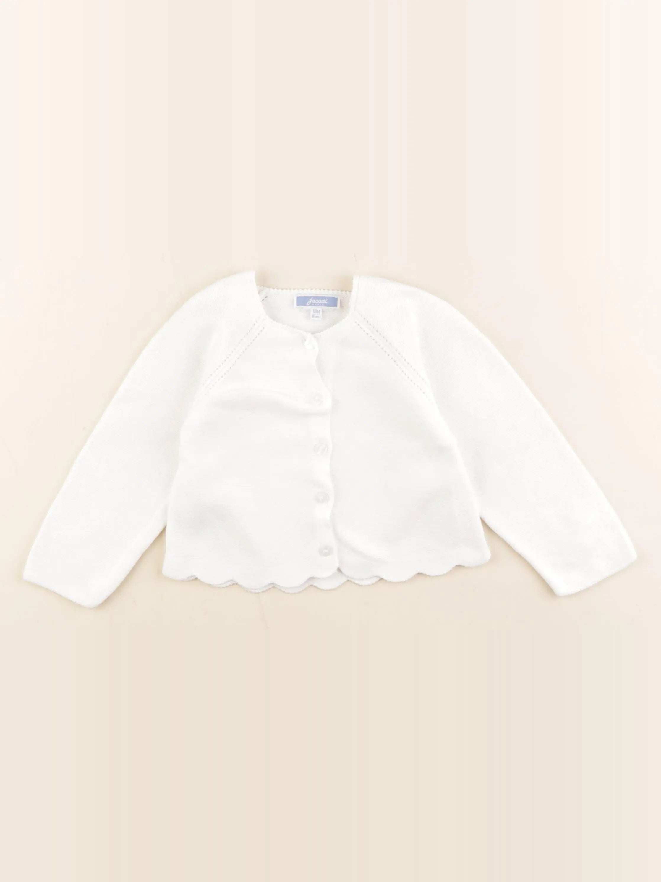 Jacadi - gilet blanc - 18 mois