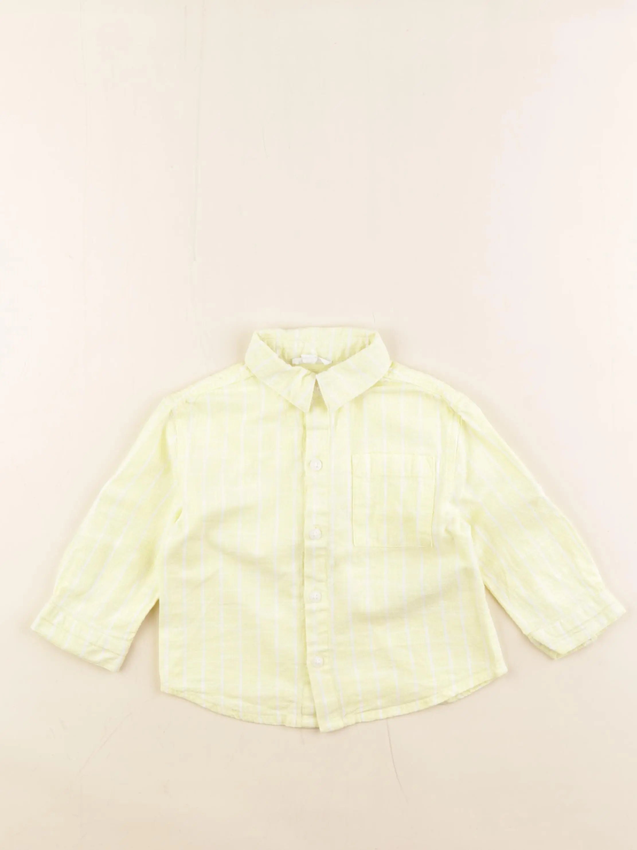 Vertbaudet - chemise jaune - 2 ans