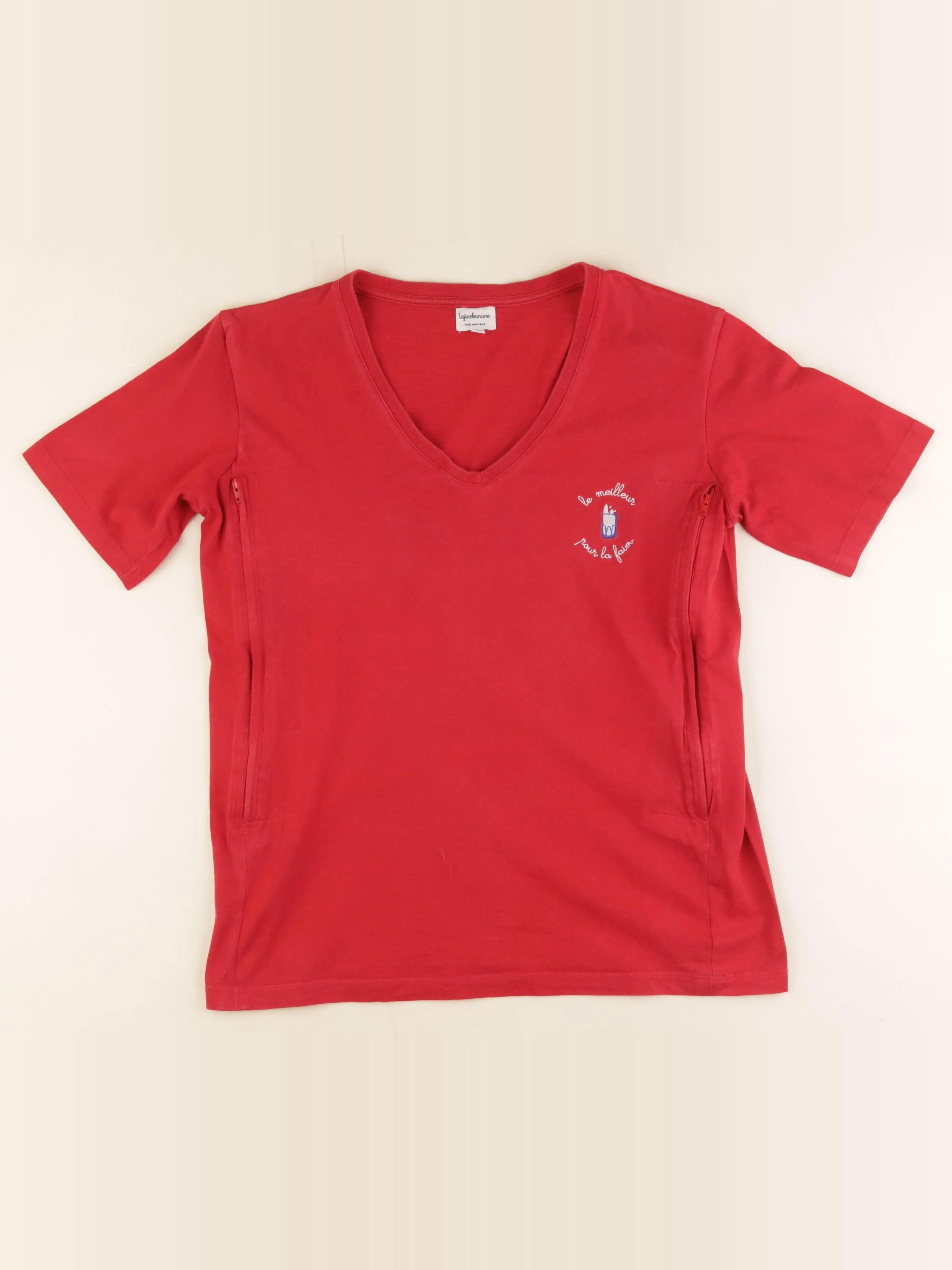 Tajine banane - tee-shirt allaitement rouge - xs