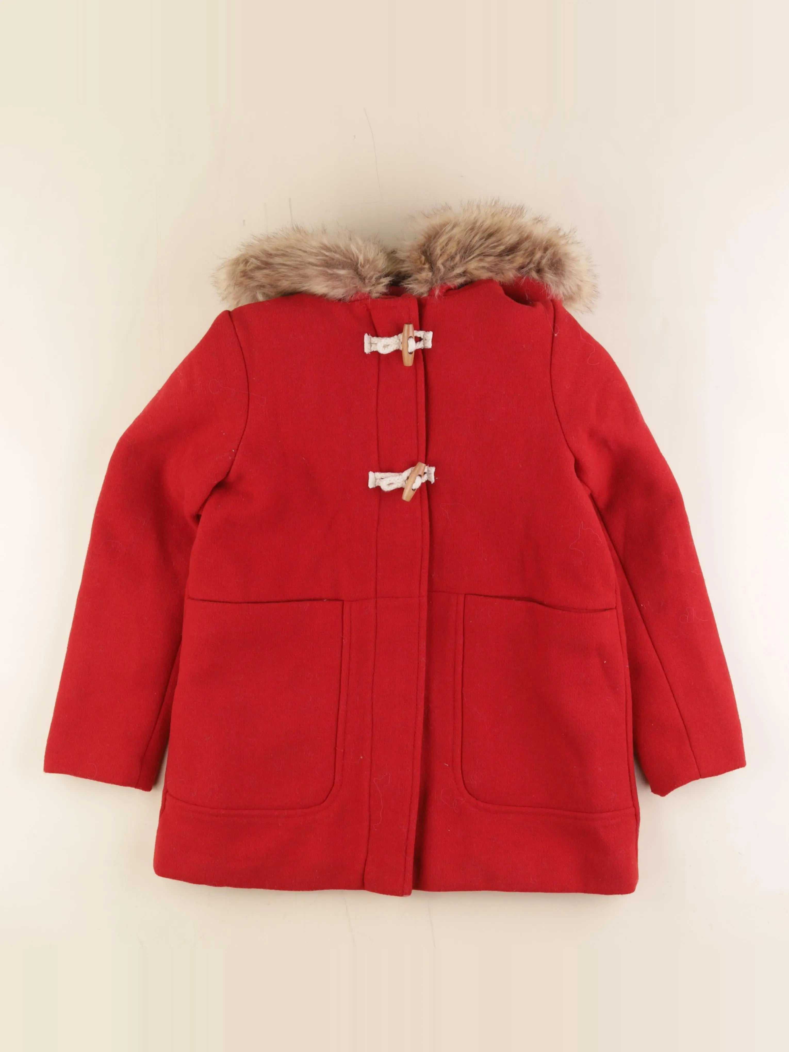 Vertbaudet - manteau rouge - 10 ans