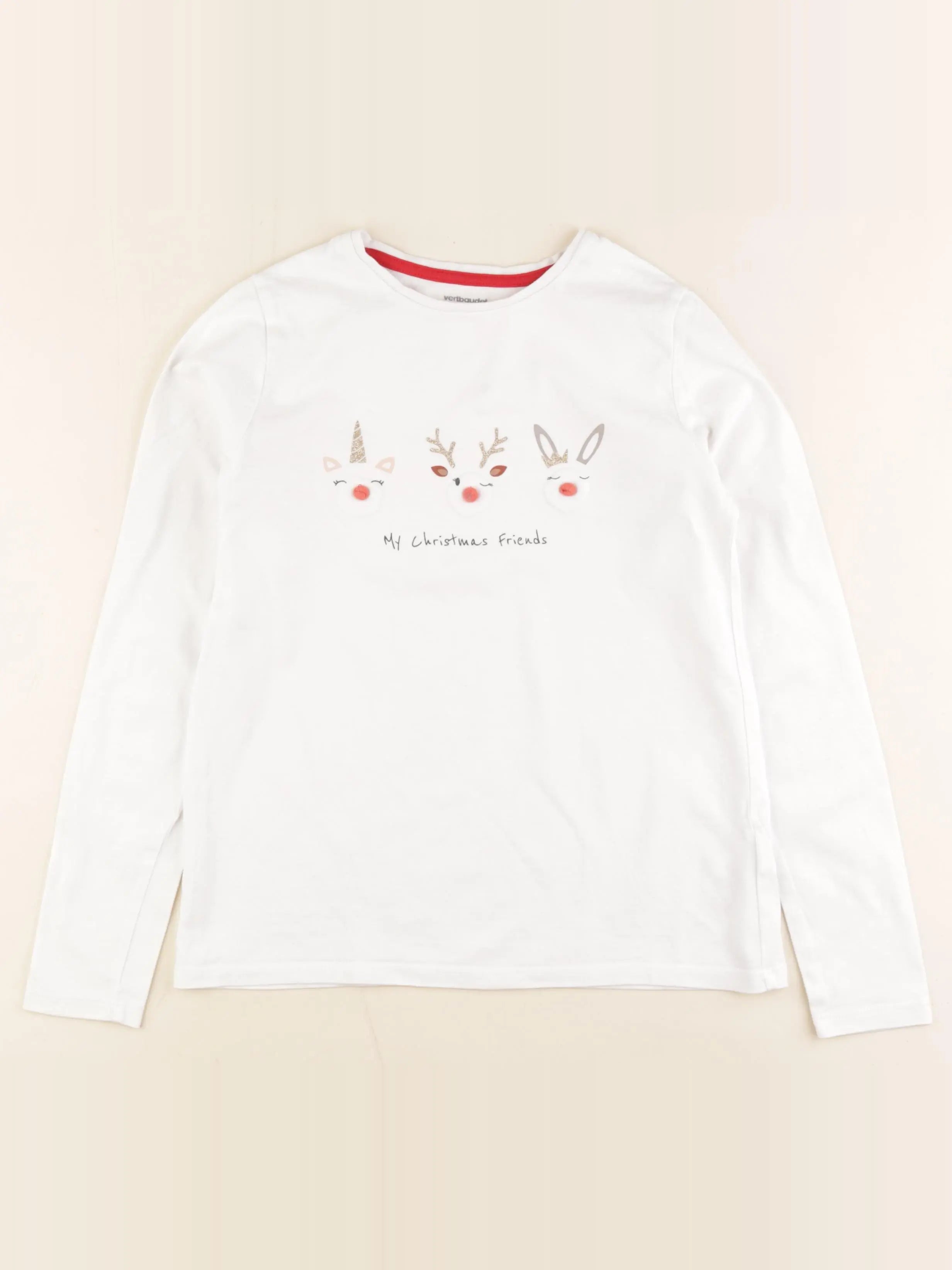 Vertbaudet - tee-shirt blanc - 10 ans