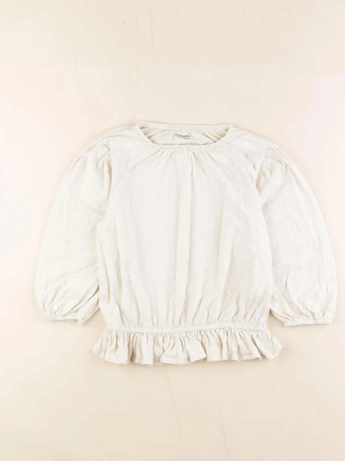 Vertbaudet - tee-shirt beige - 10 ans