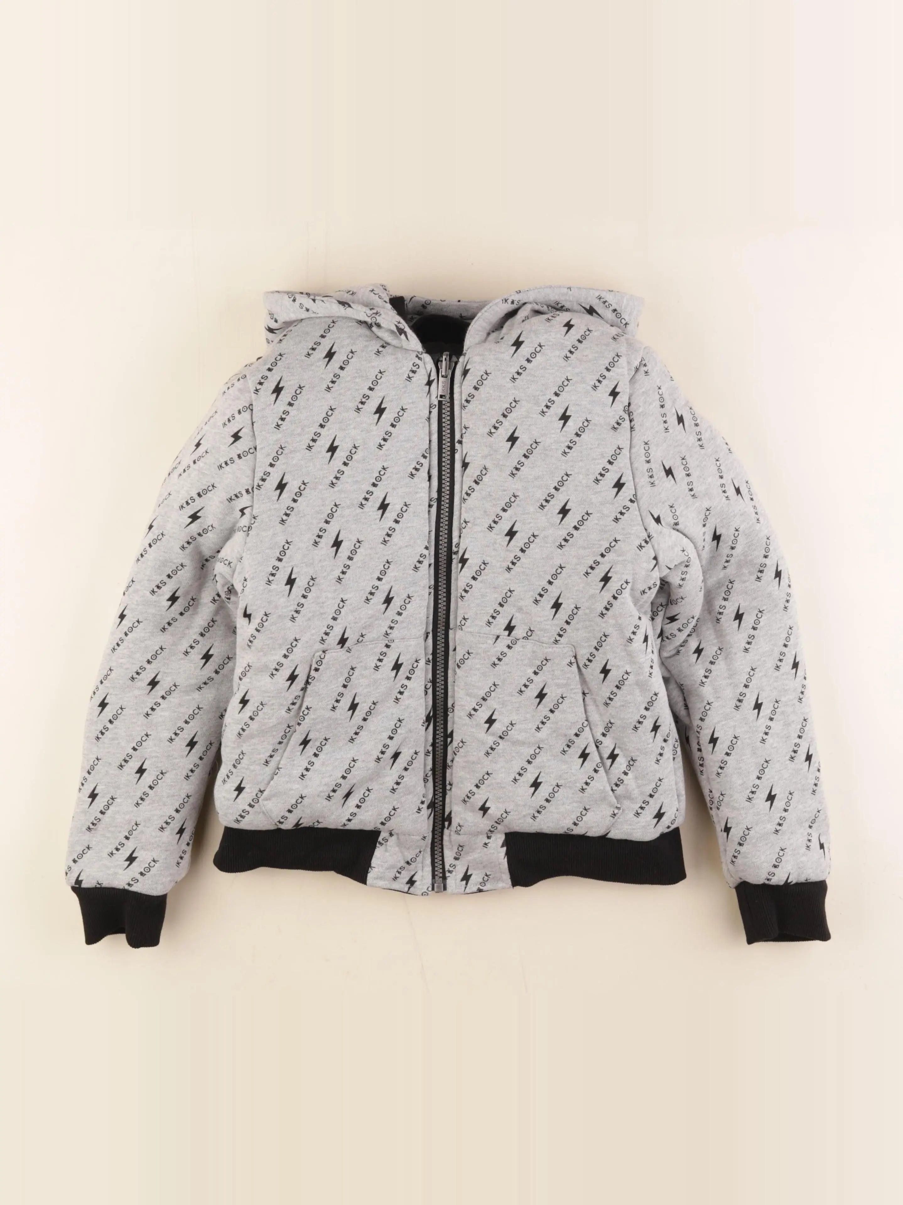 IKKS - veste simili cuir réversible noir - 10 ans