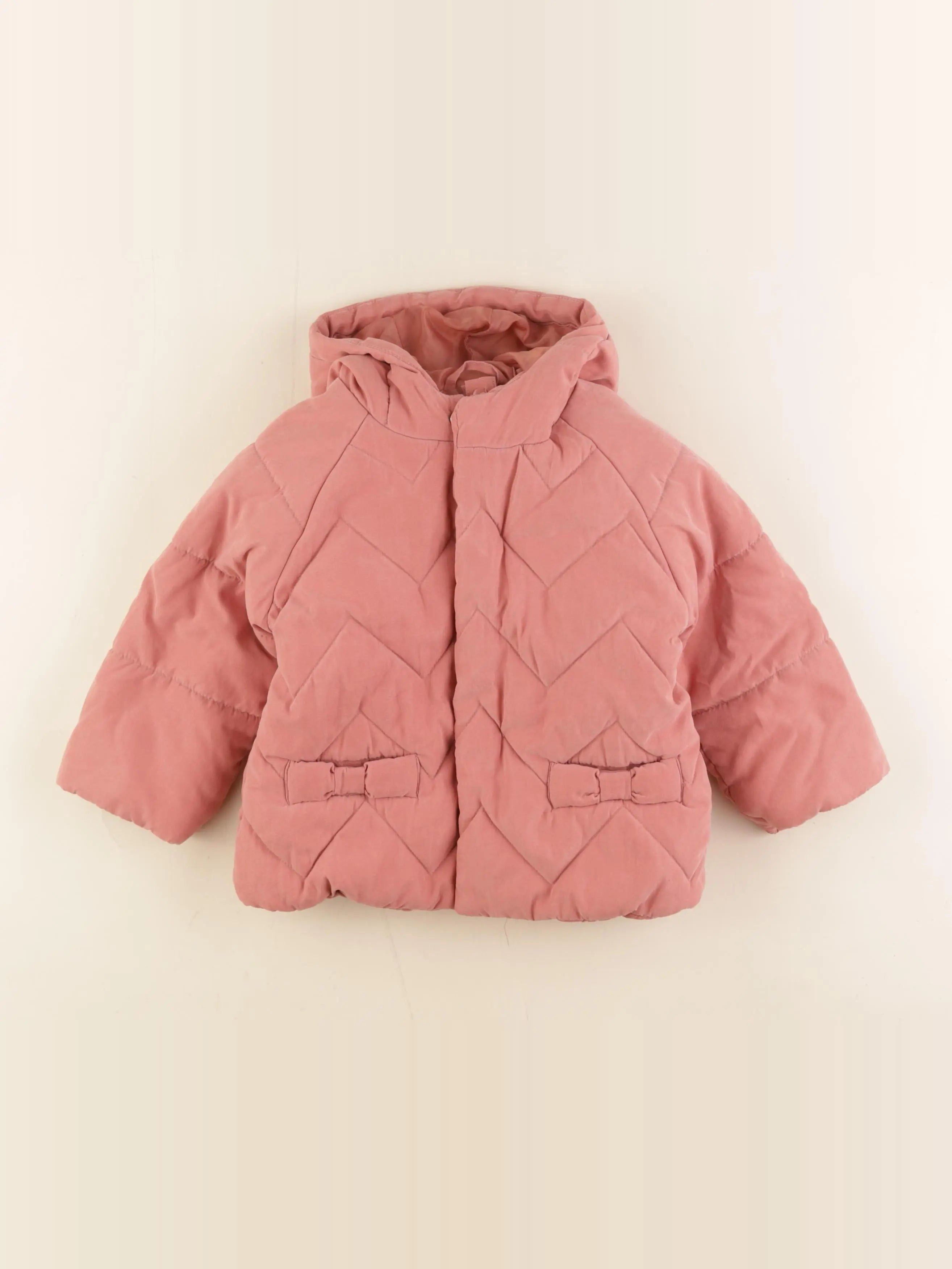 Vertbaudet - doudoune rose - 24 mois
