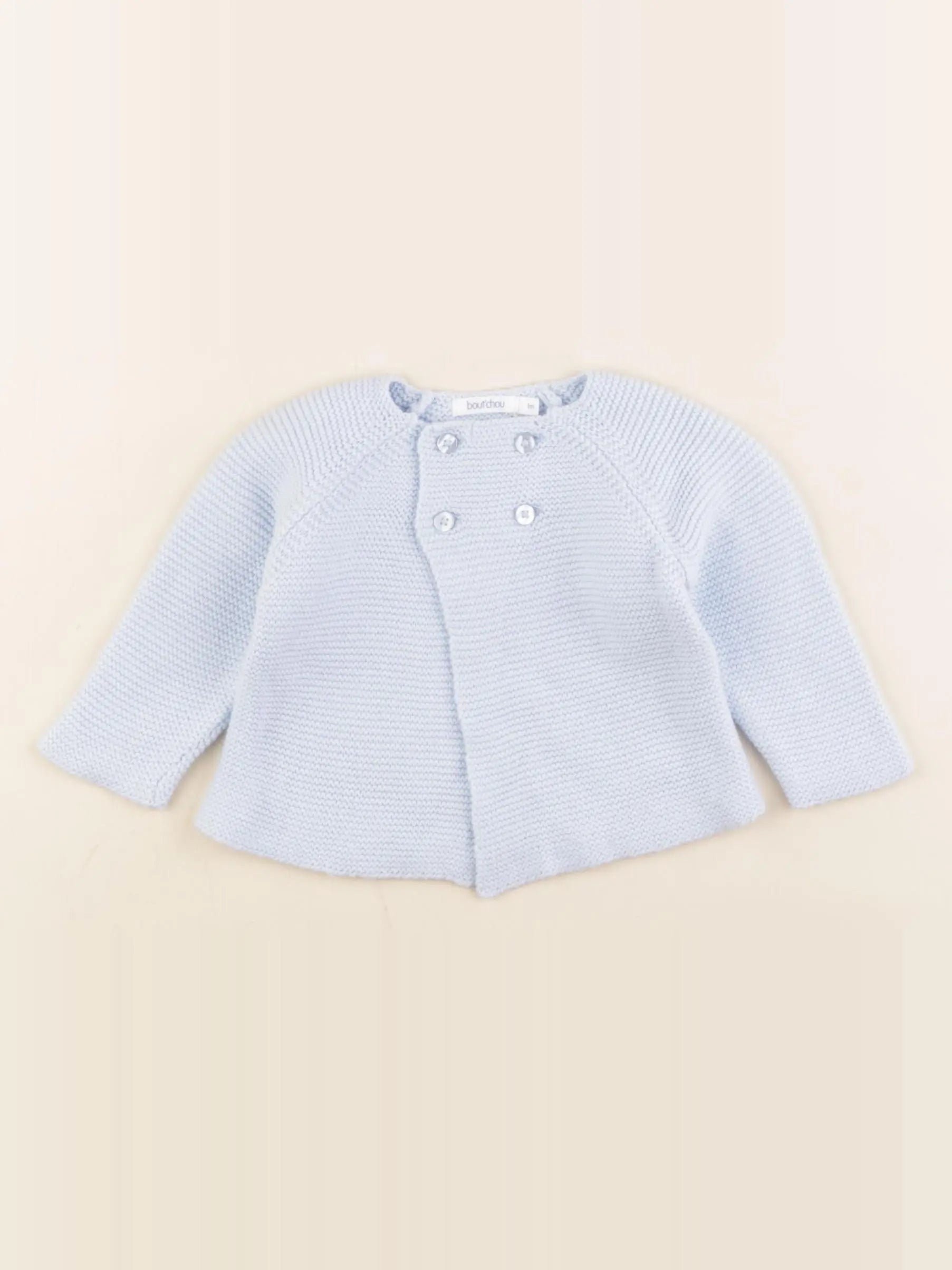 Boutchou - gilet bleu - 1 mois