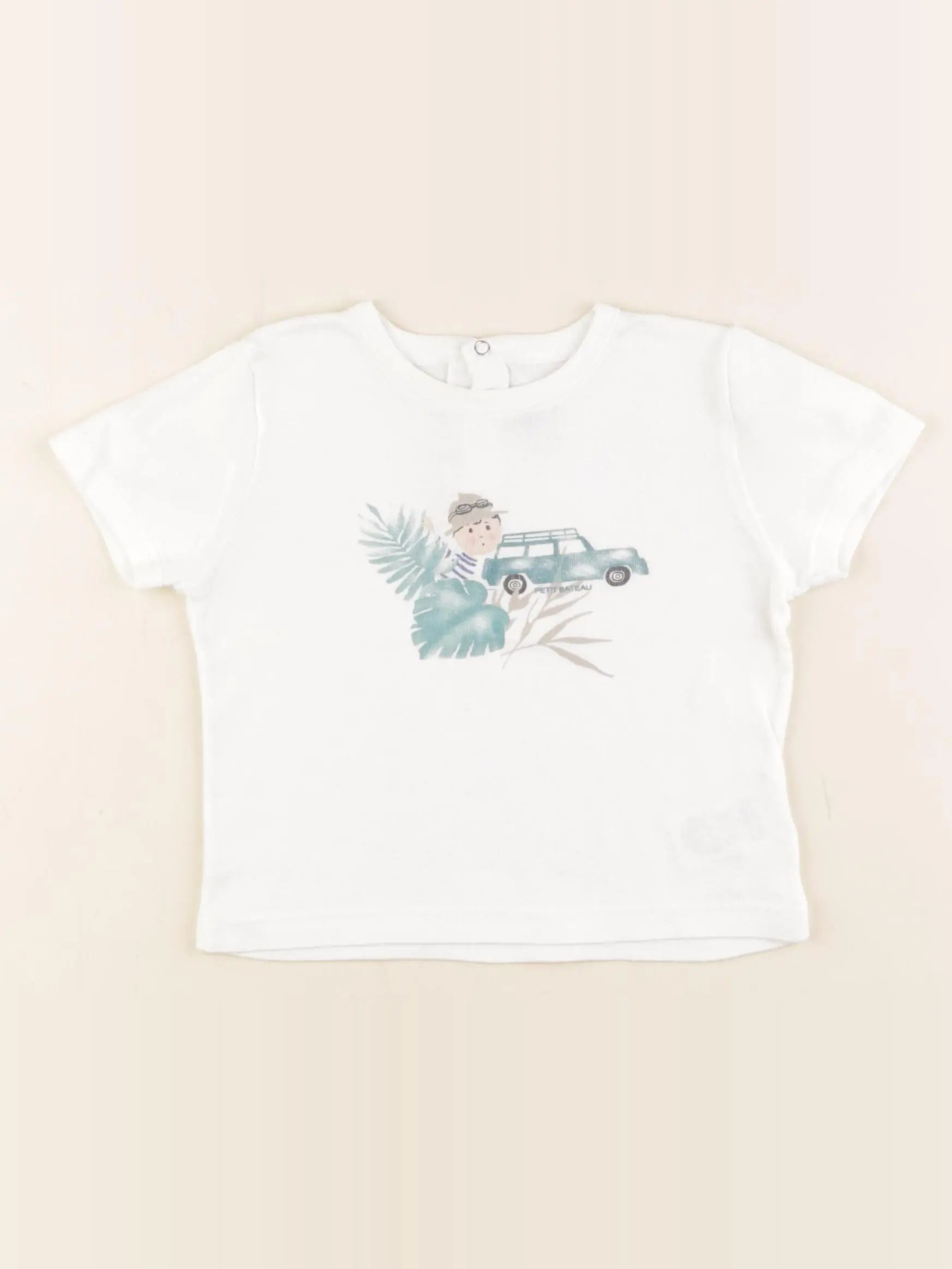 Petit Bateau - tee-shirt blanc - 18 mois