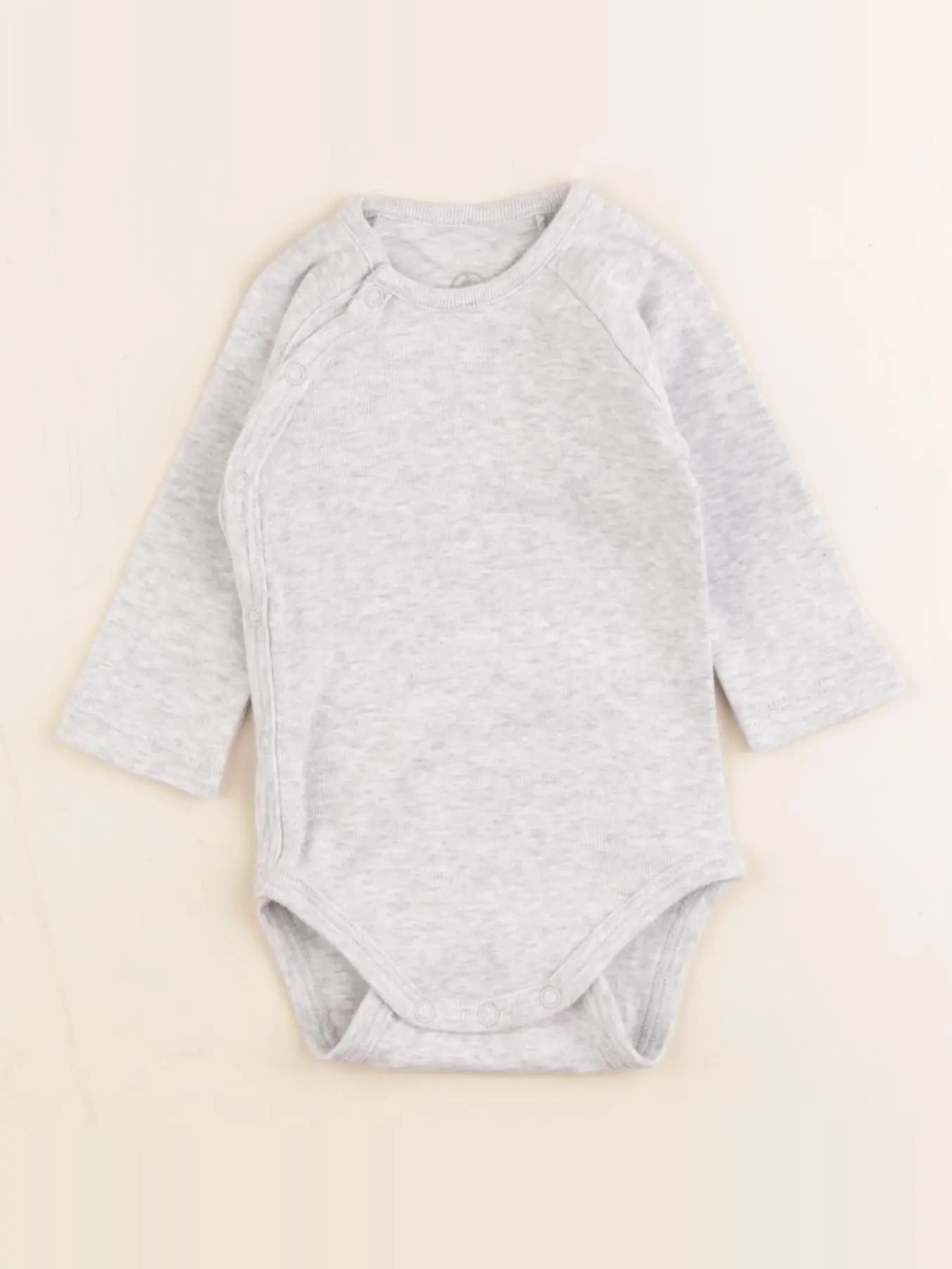 Petit Bateau - body gris - 3 mois