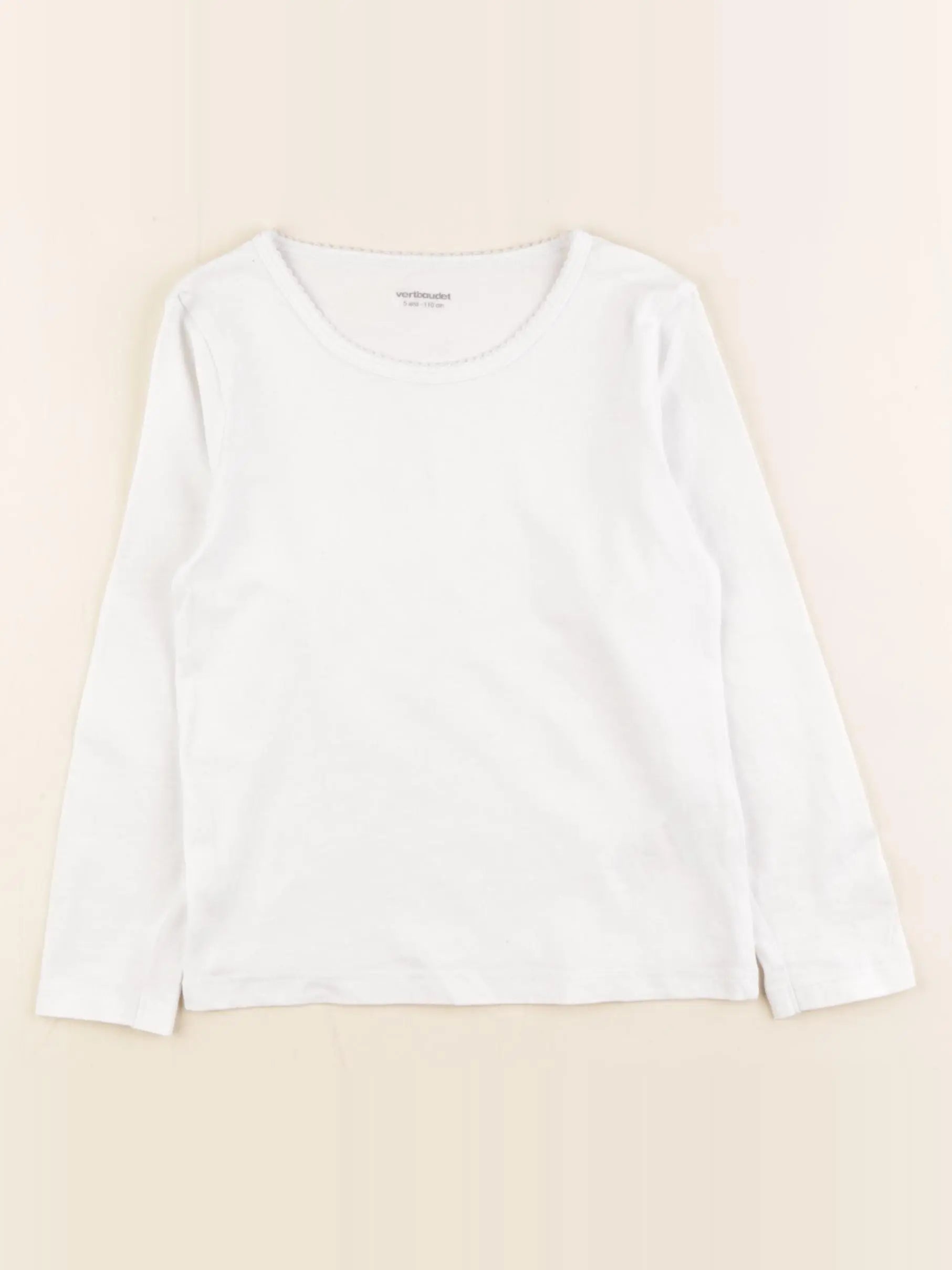 Vertbaudet - maillot de corps blanc - 5 ans