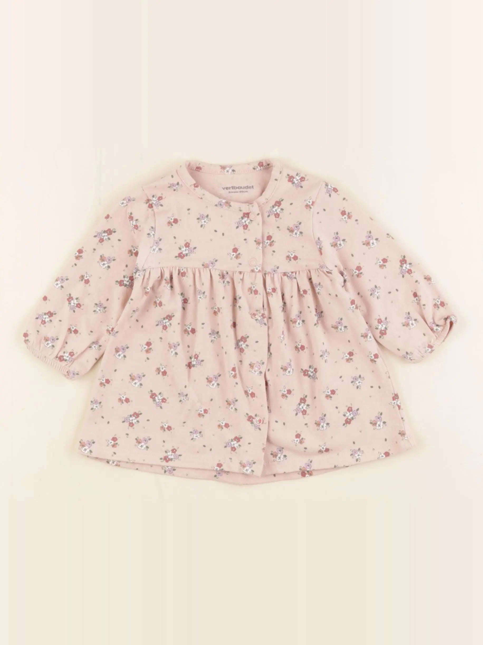 Vertbaudet - tee-shirt rose - 3 mois