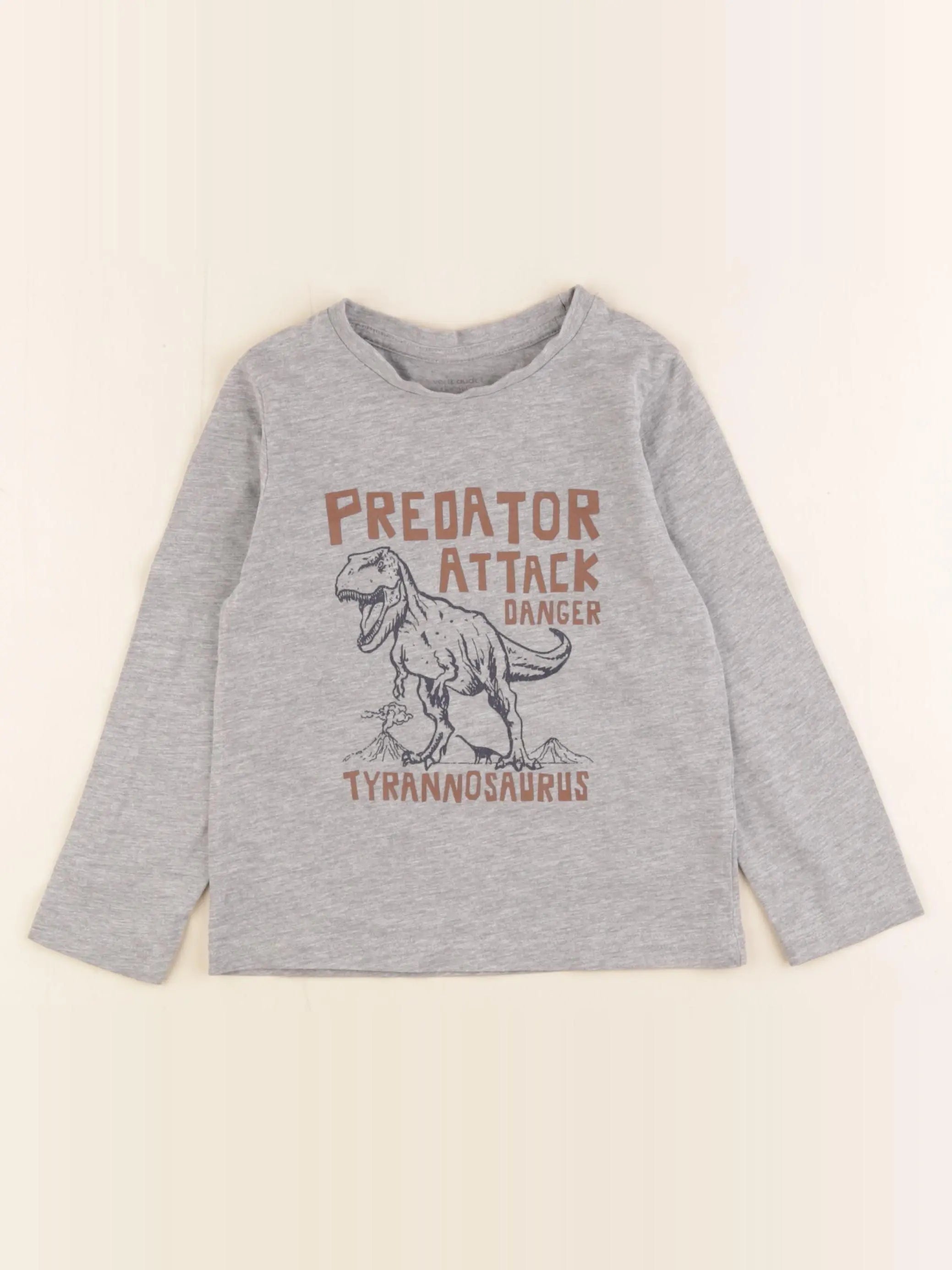 Vertbaudet - tee-shirt gris - 4 ans