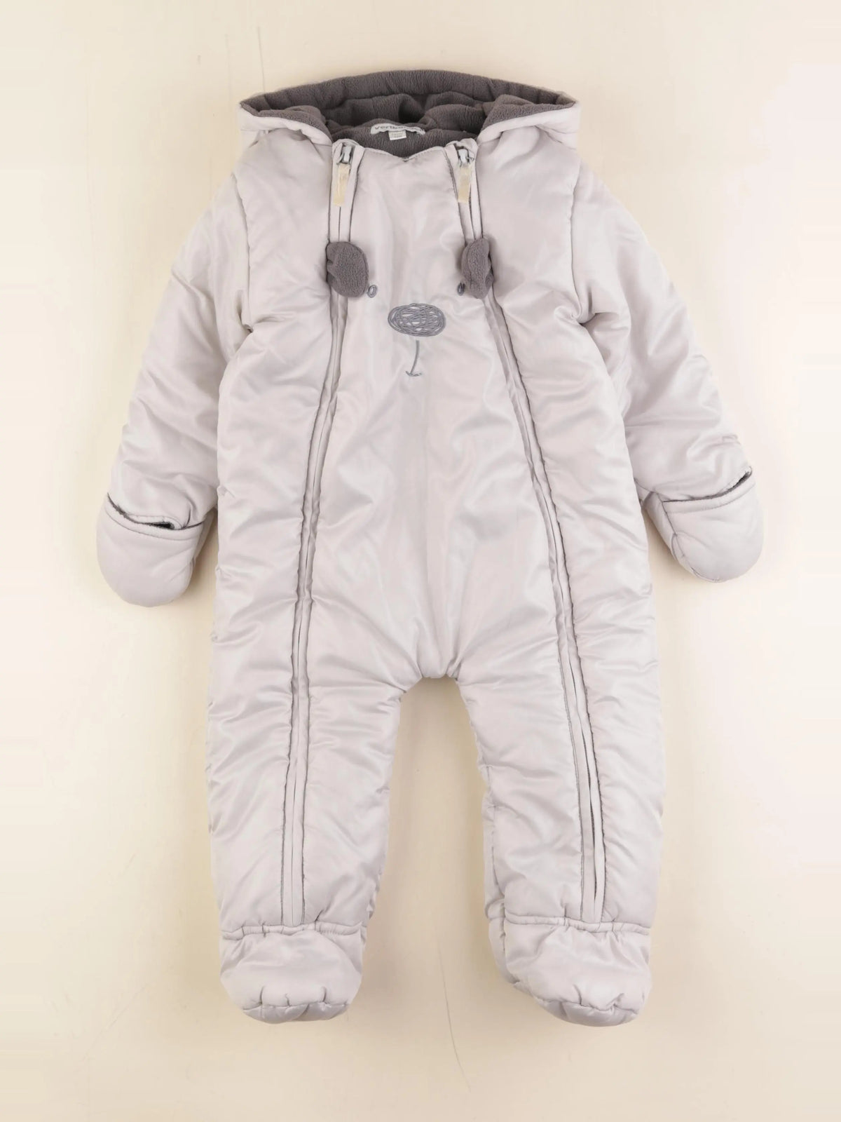 Vertbaudet - combi-pilote gris - 12 mois