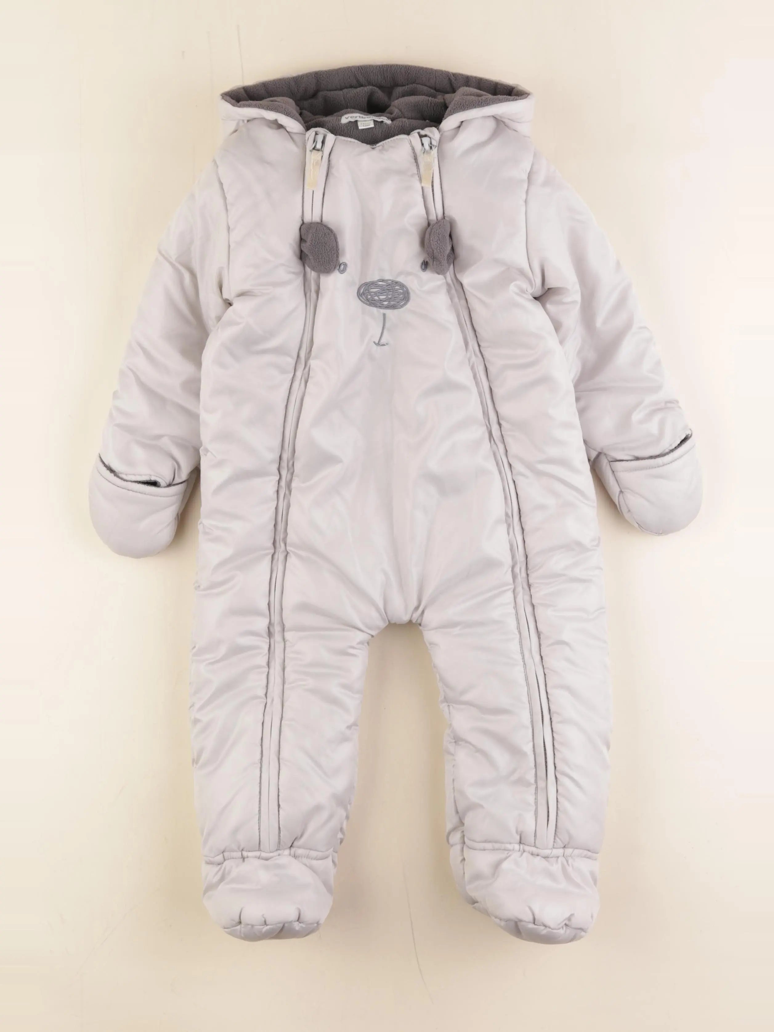 Vertbaudet - combi-pilote gris - 12 mois