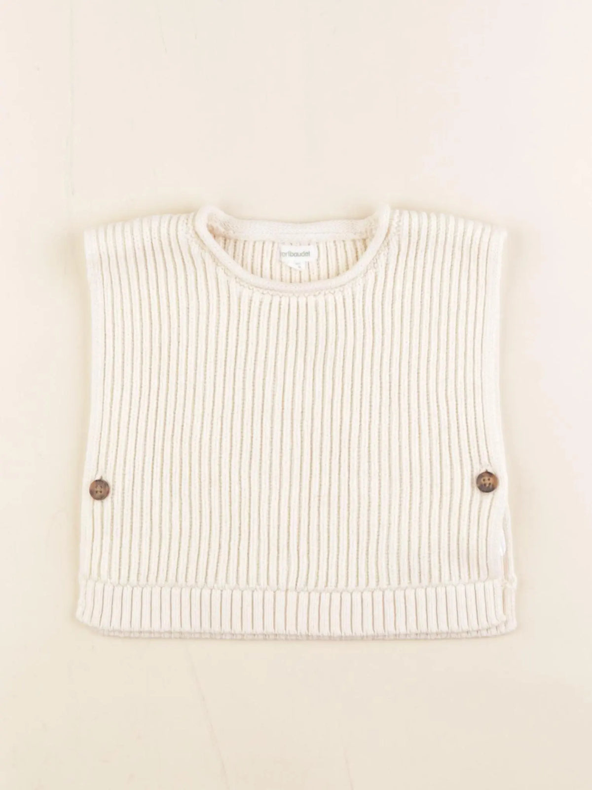 Vertbaudet - pull beige - 12 mois