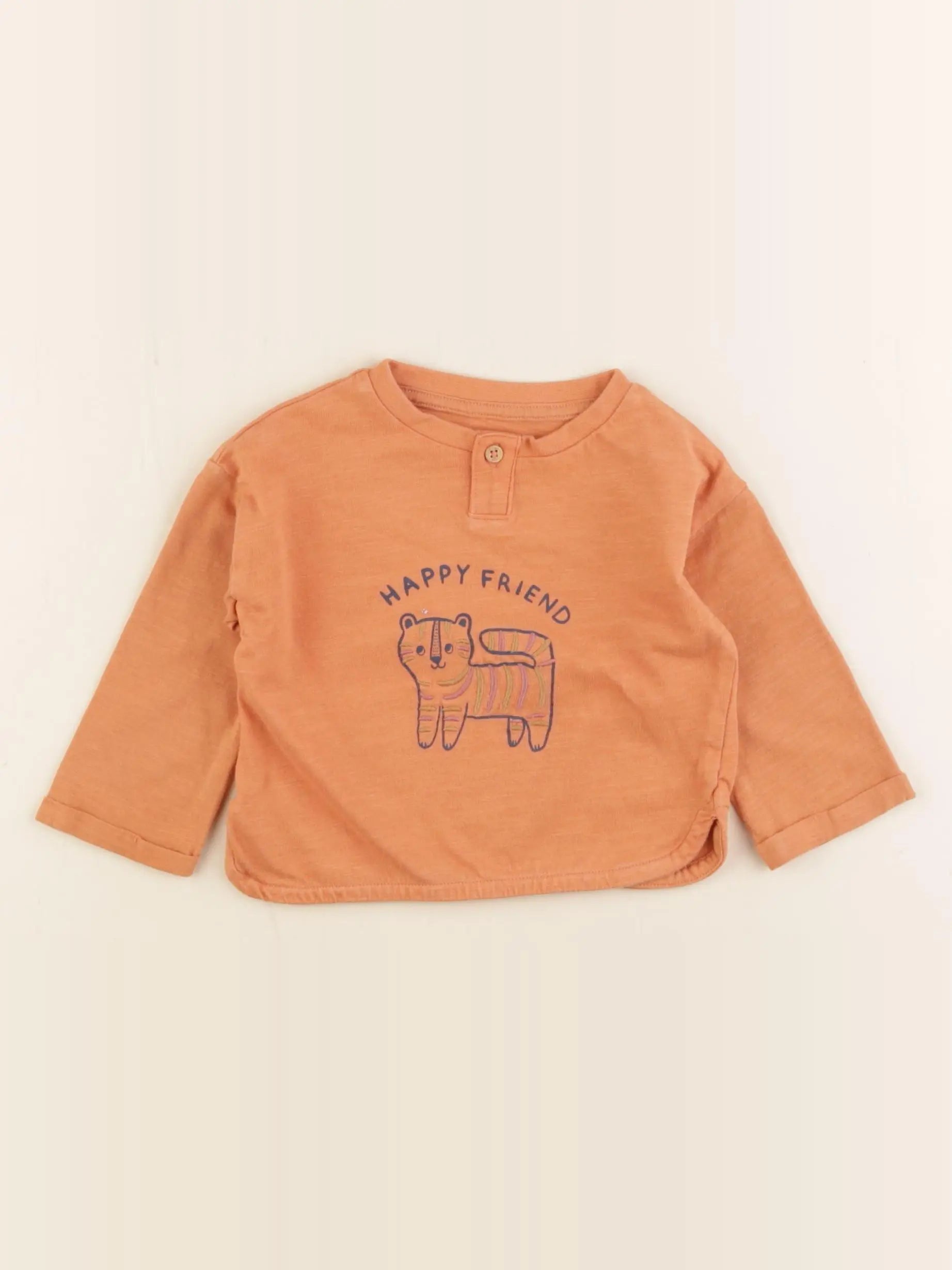 Vertbaudet - tee-shirt orange - 6 mois