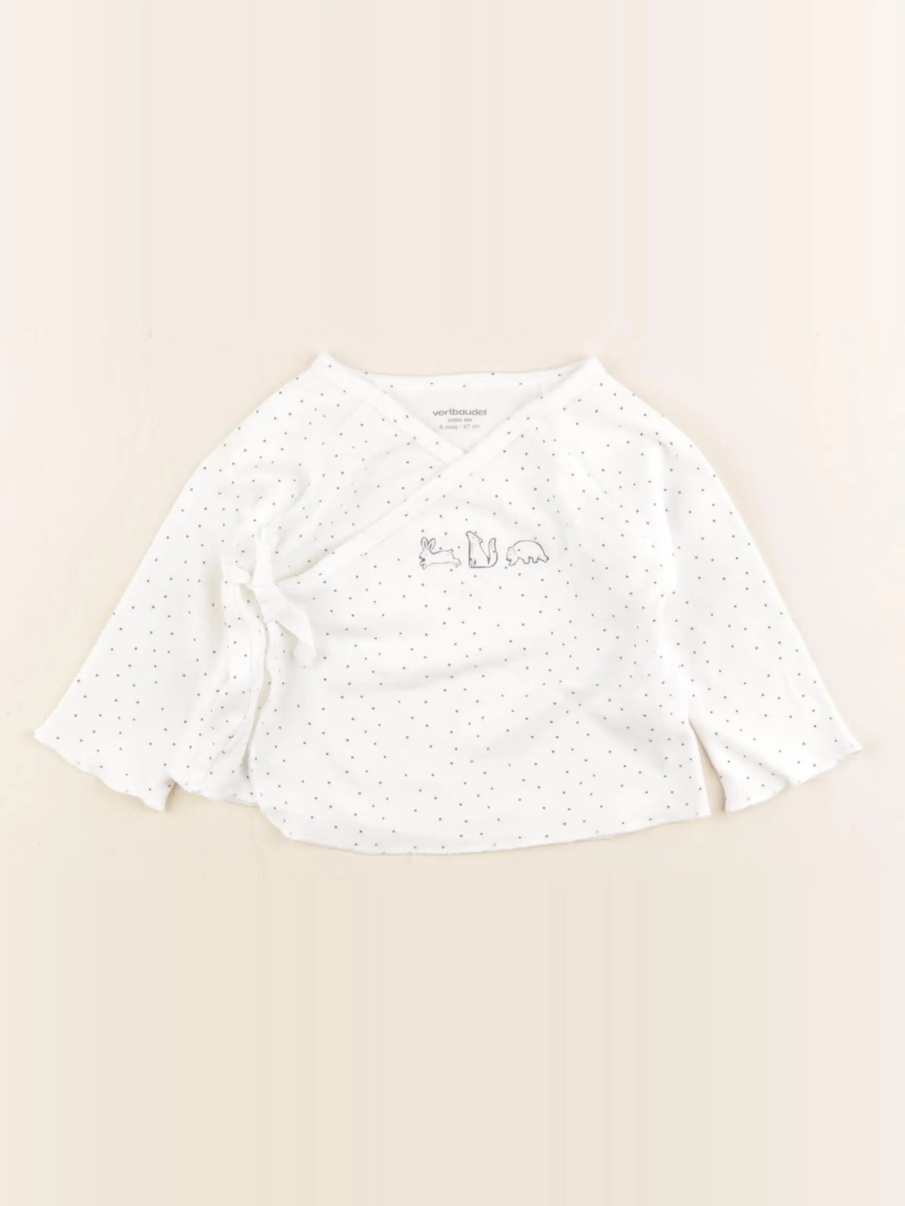 Vertbaudet - tee-shirt blanc - 6 mois