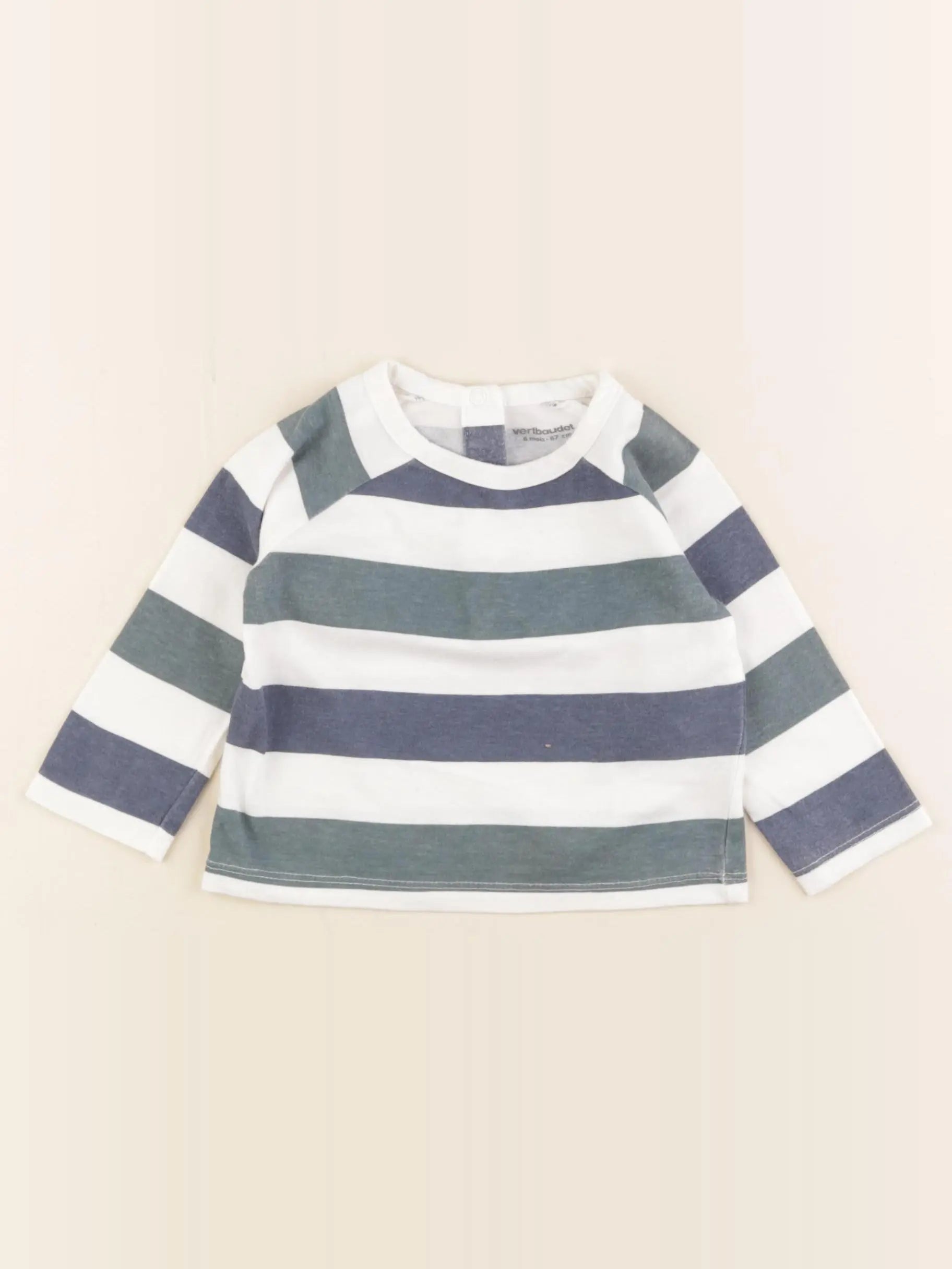 Vertbaudet - tee-shirt blanc - 6 mois