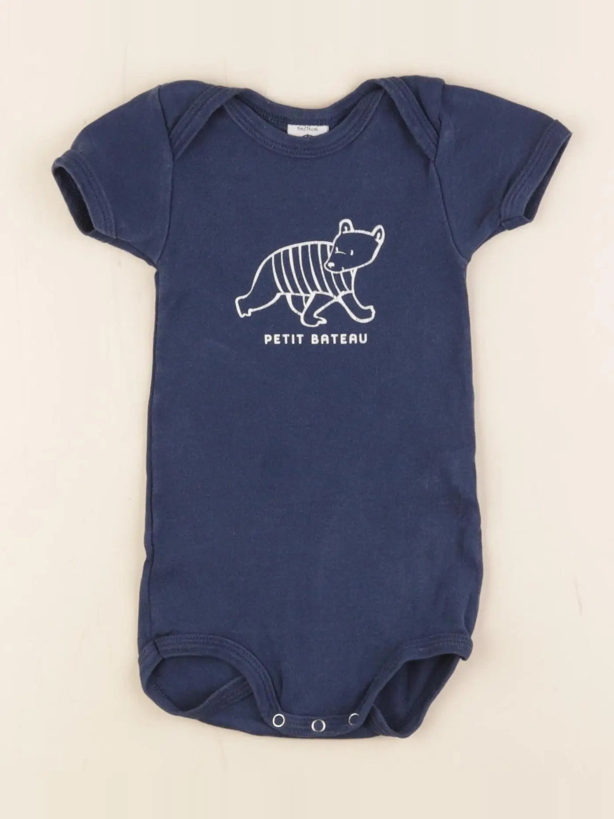 Petit Bateau - body bleu - 9 mois