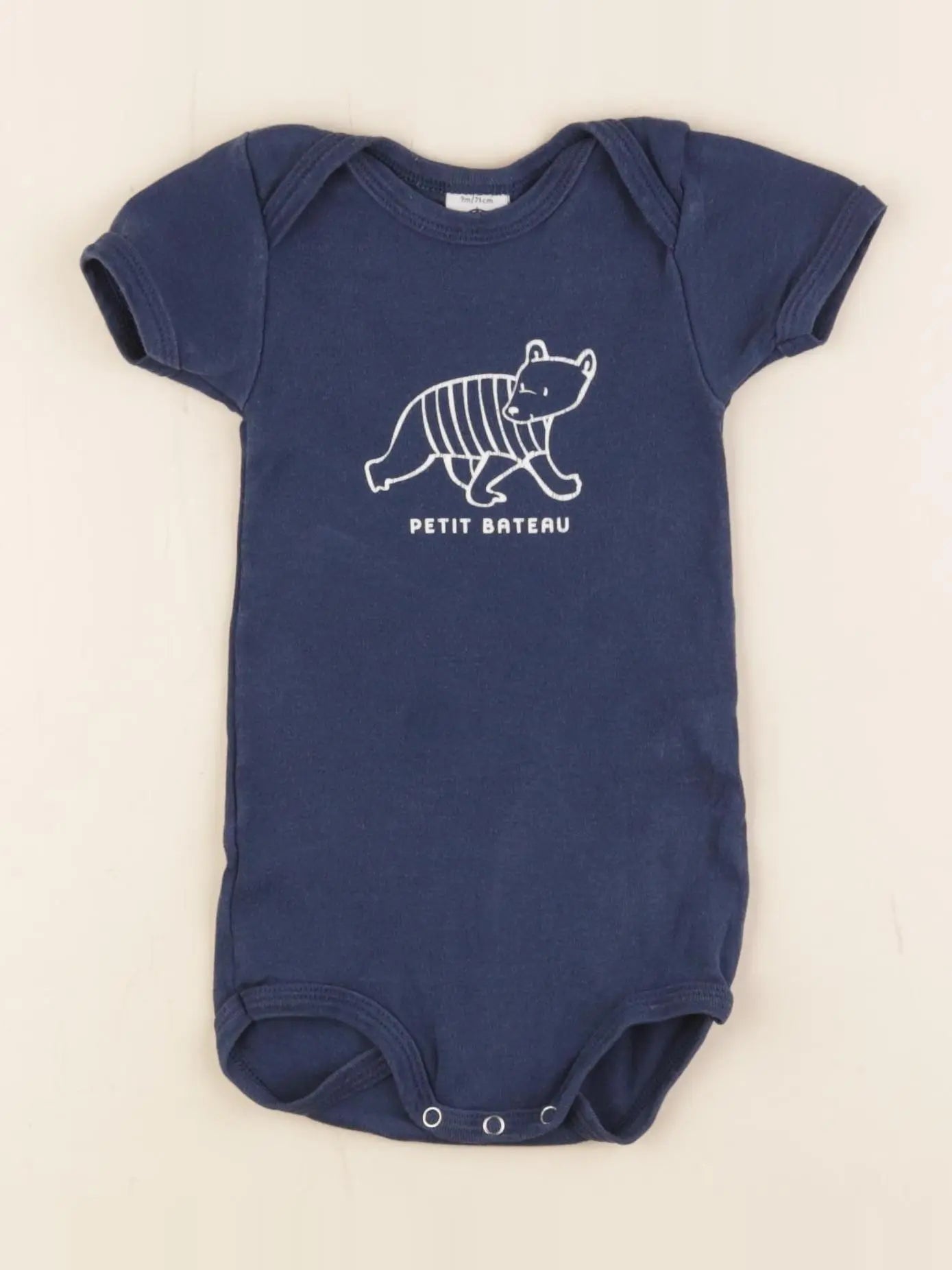 Petit Bateau - body bleu - 9 mois