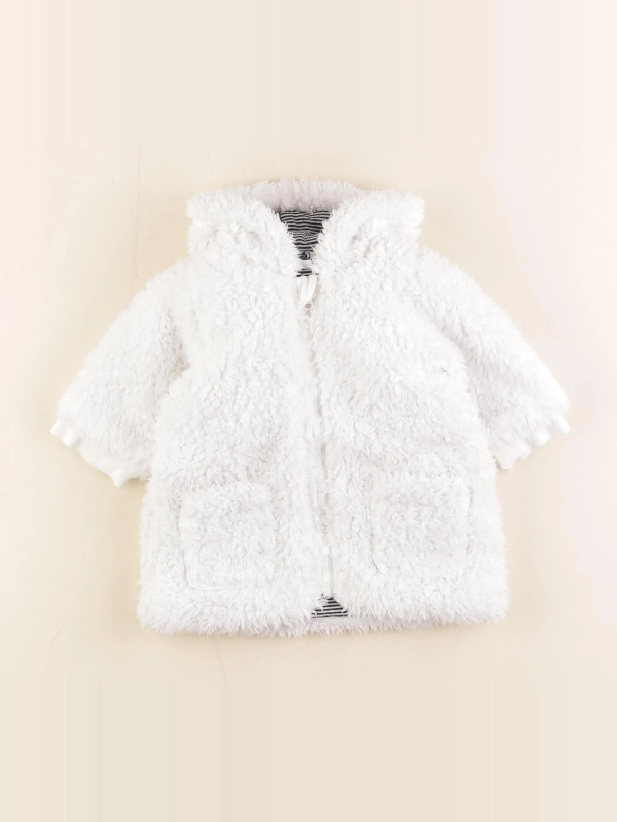 Petit Bateau - veste blanc - 6 mois