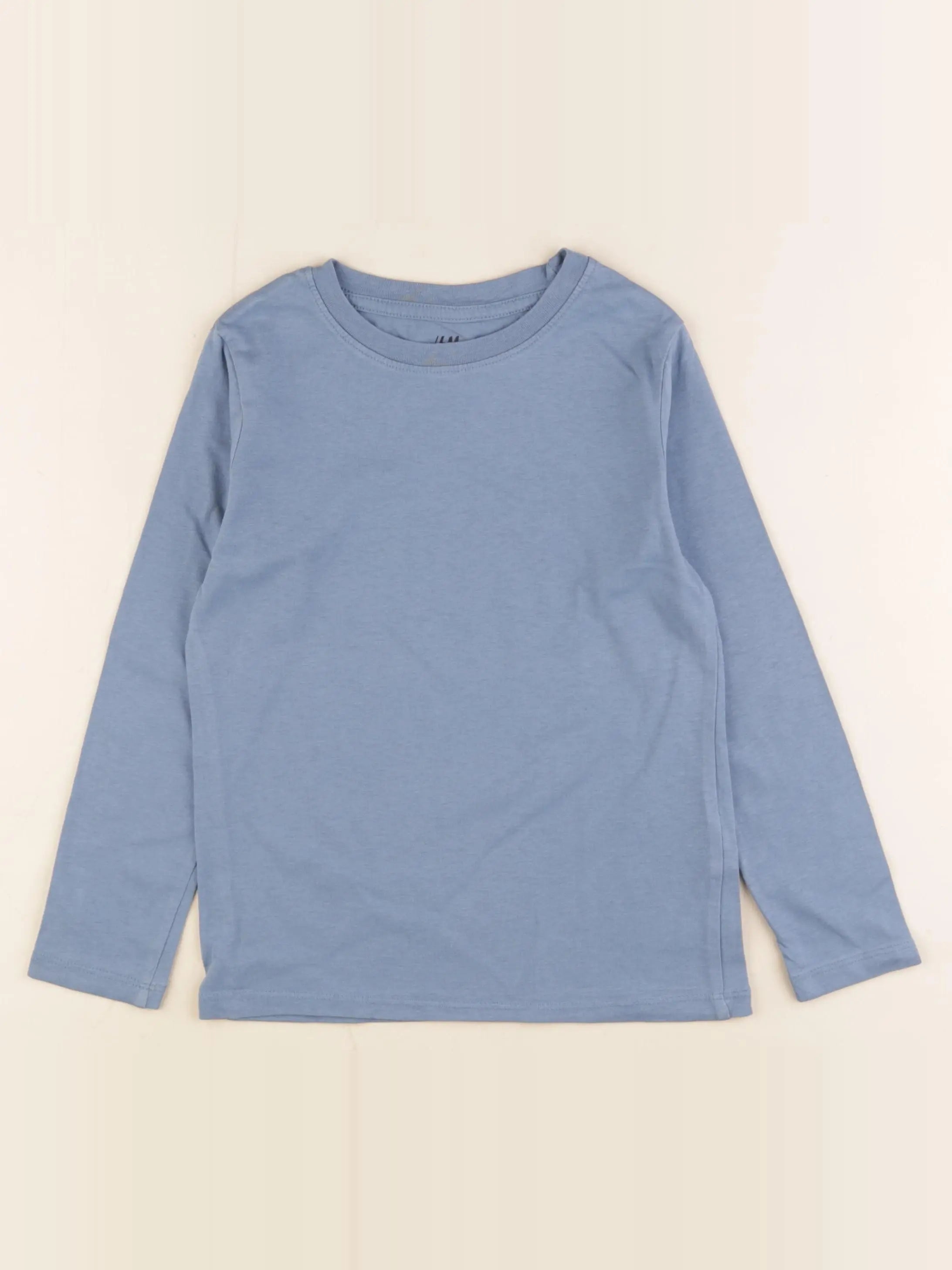 H&M - tee-shirt bleu - 4/6 ans