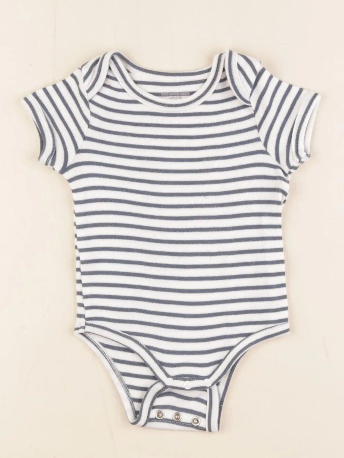 Vertbaudet - body blanc, bleu - 9 mois