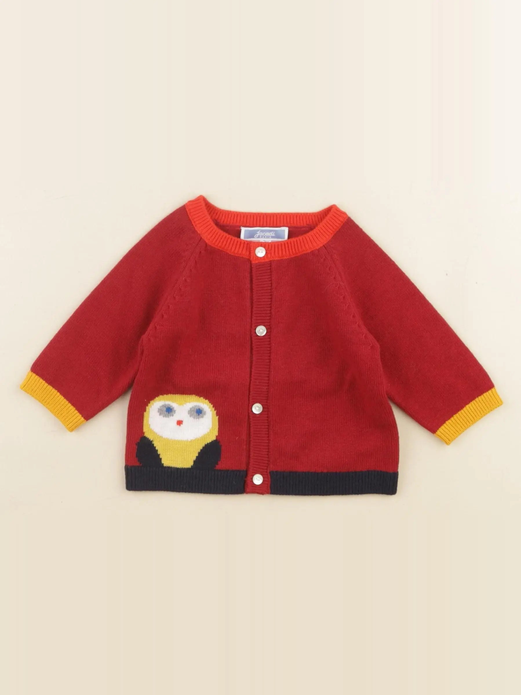 Jacadi - gilet rouge - 3 mois