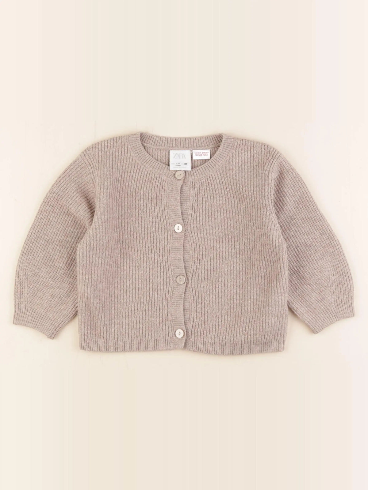 Zara - gilet marron - 18 mois