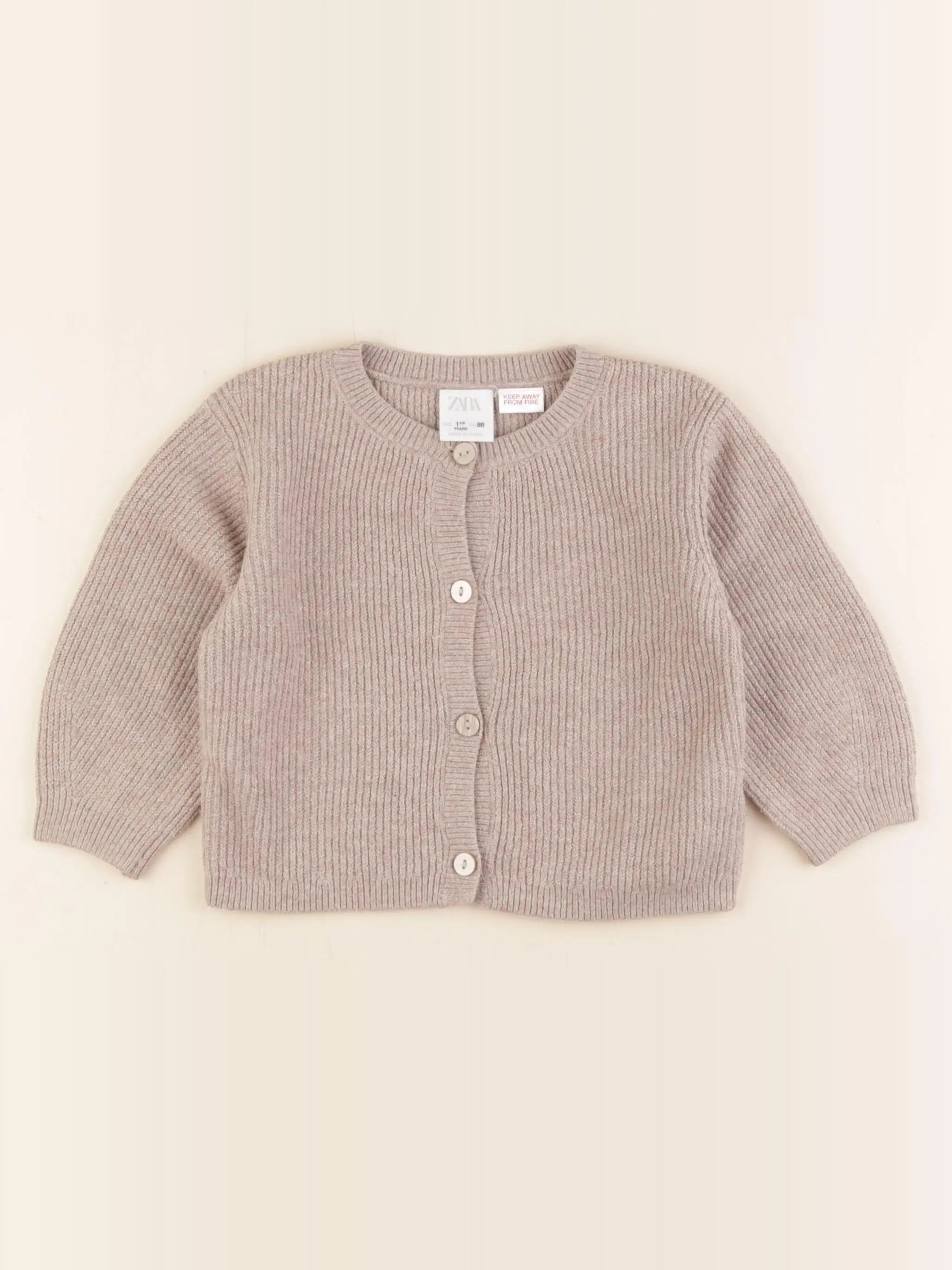 Zara - gilet marron - 18 mois