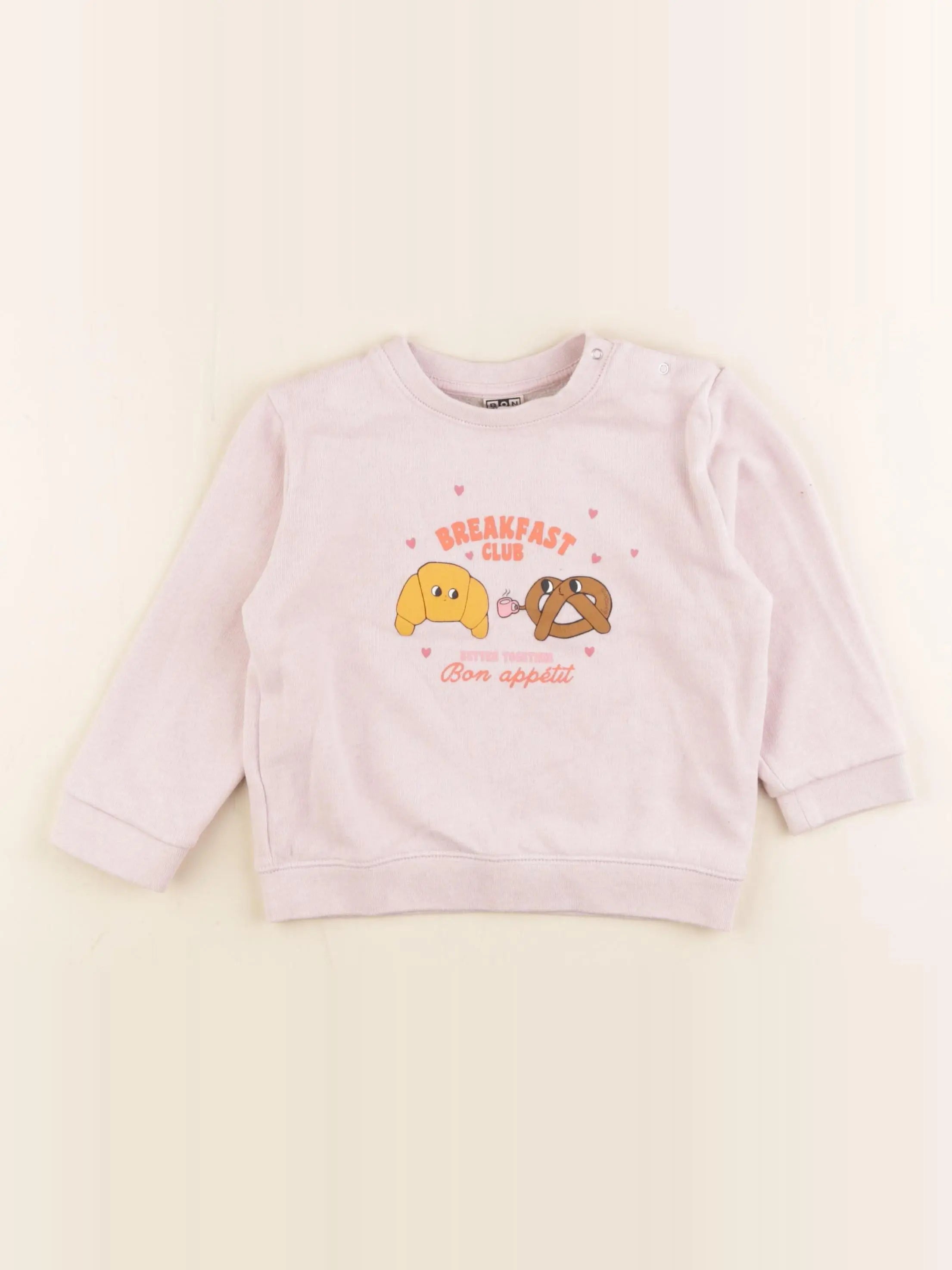Bonton - sweat rose - 2 ans