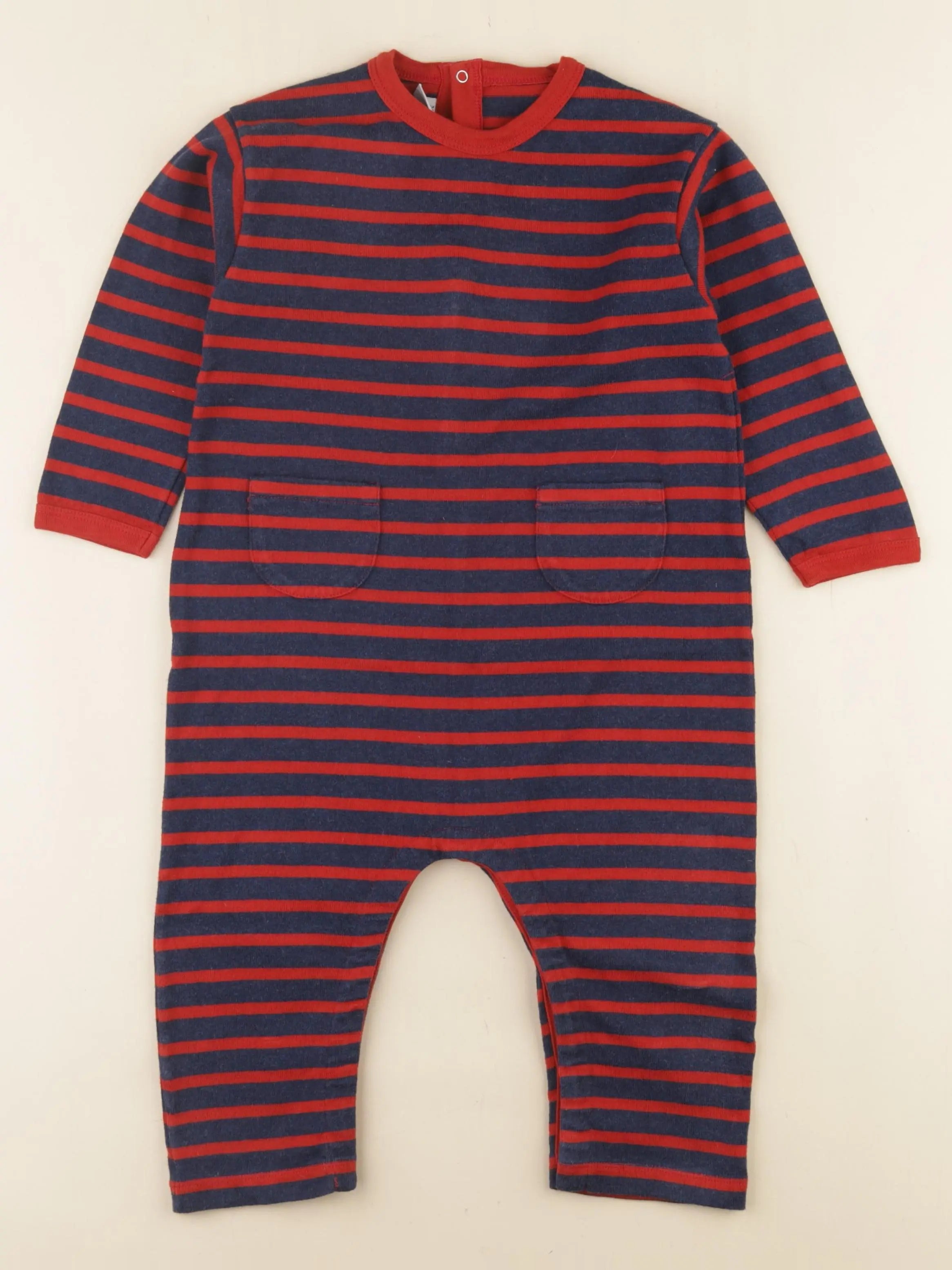 Petit Bateau - combinaison bleu, rouge - 36 mois