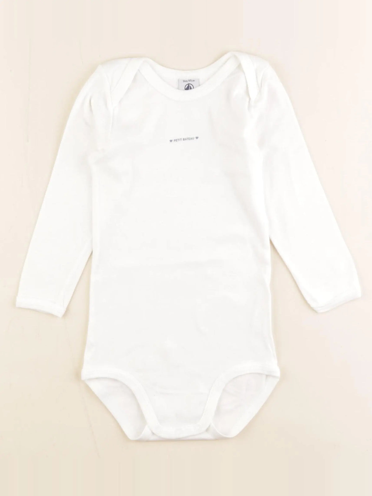 Petit Bateau - body blanc - 36 mois