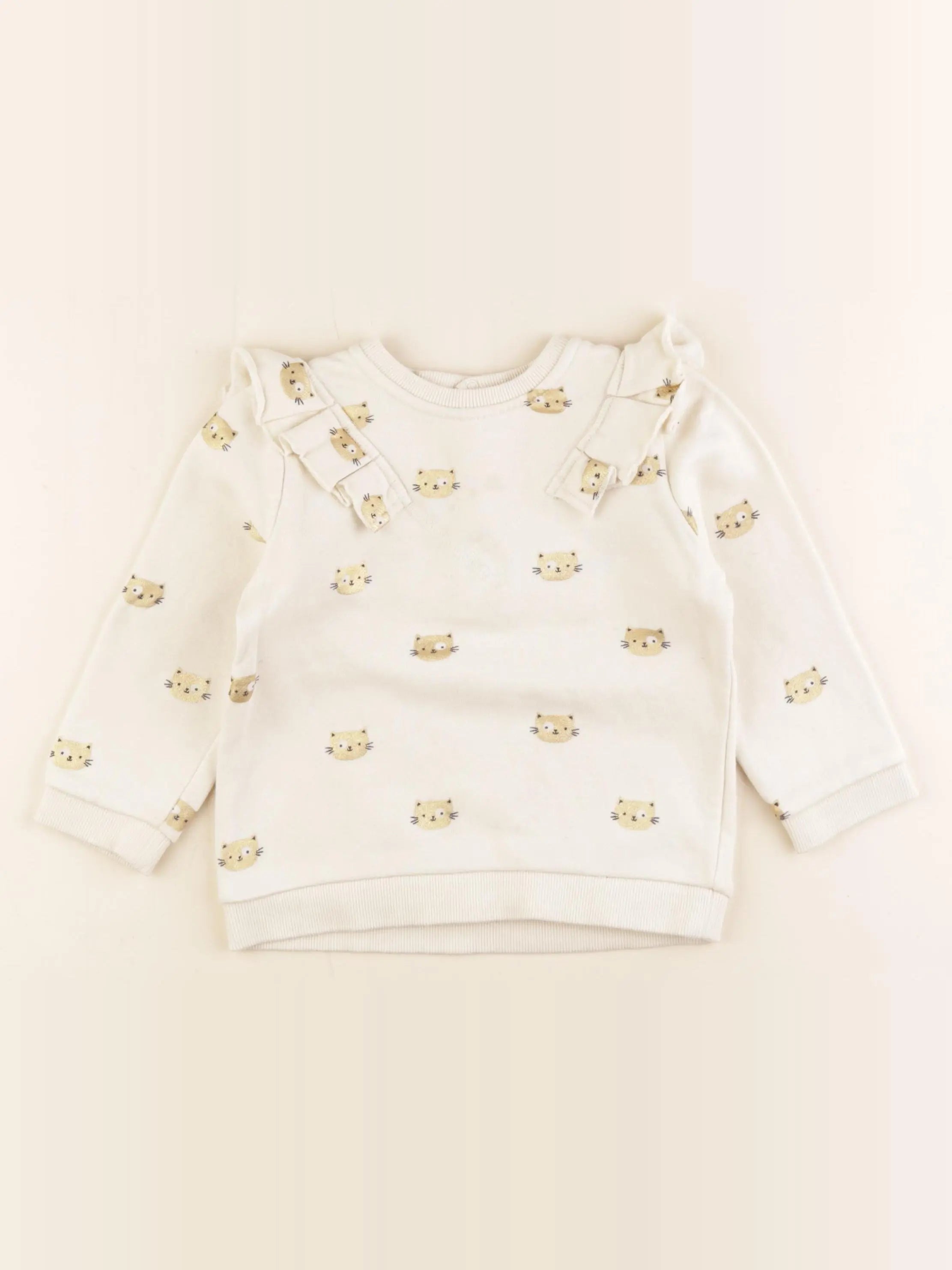 Boutchou - sweat beige, or - 4 ans