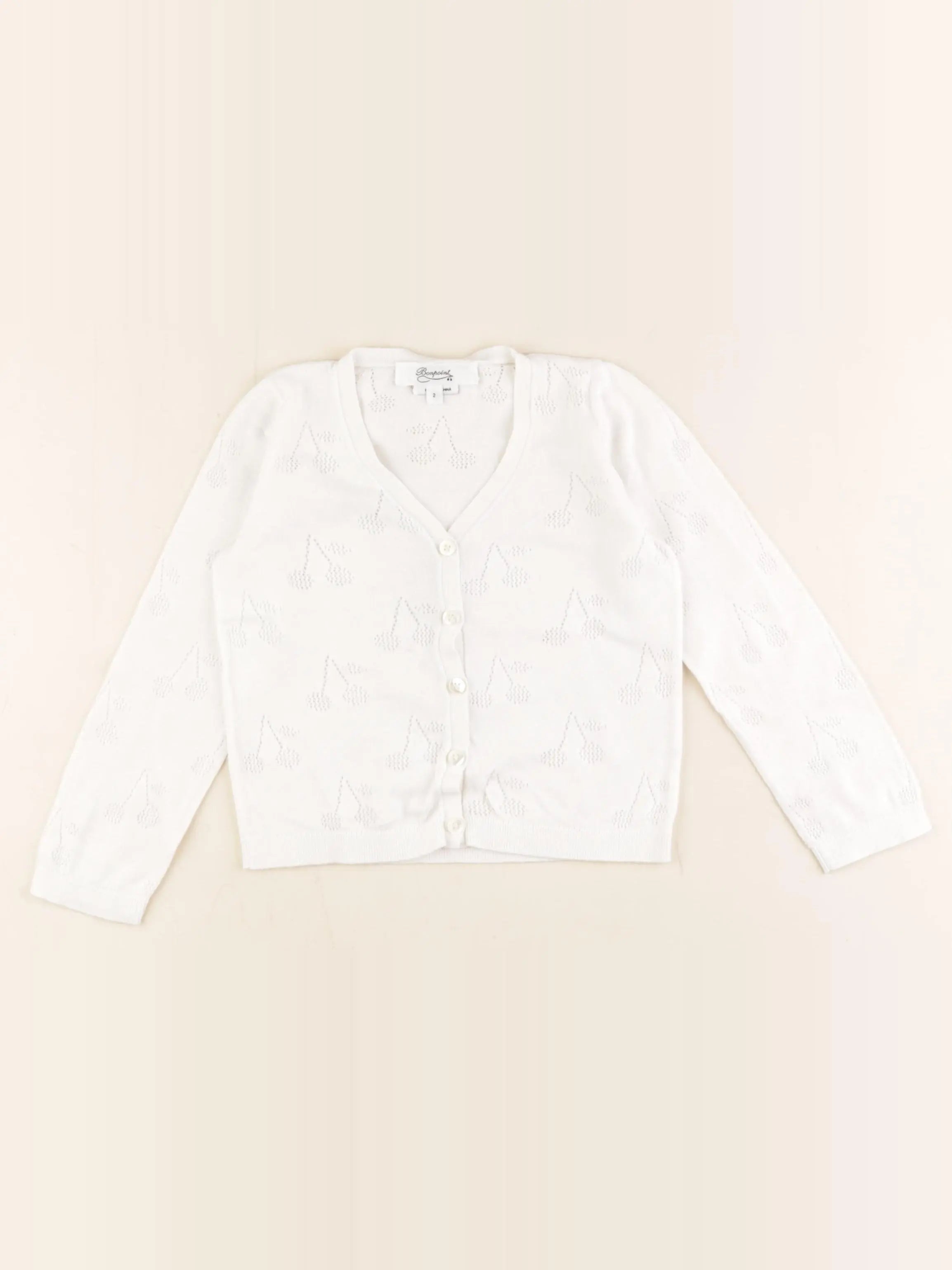 Bonpoint - gilet blanc - 2 ans