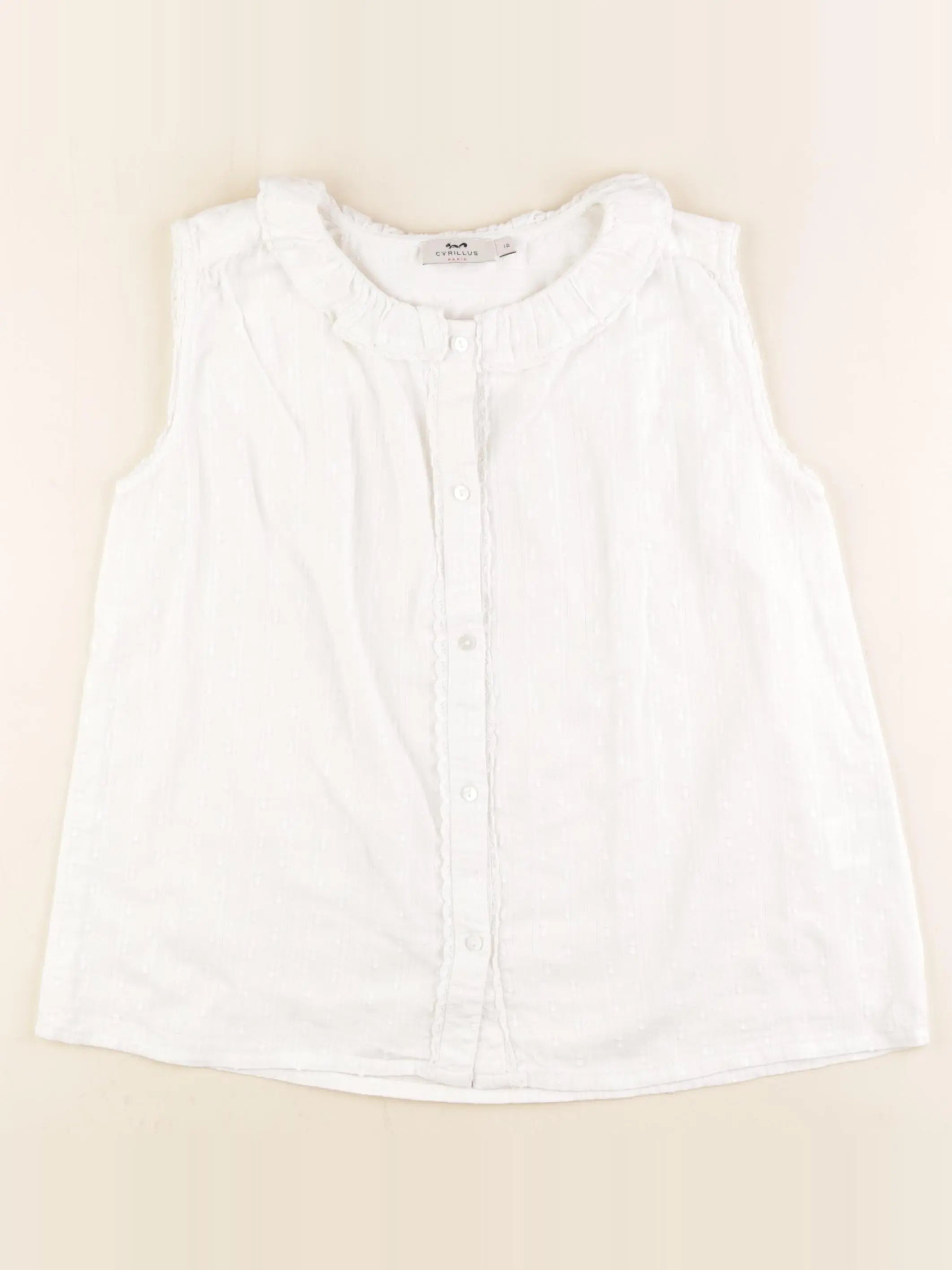 Cyrillus - blouse blanc - 12 ans