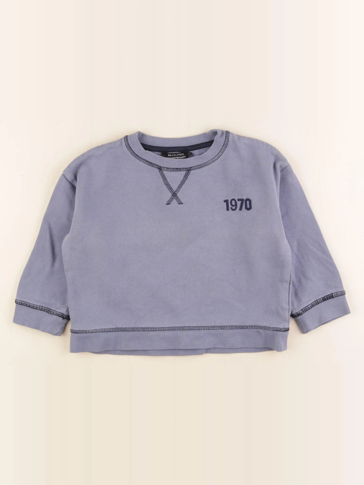 Monoprix - sweat bleu - 3 ans