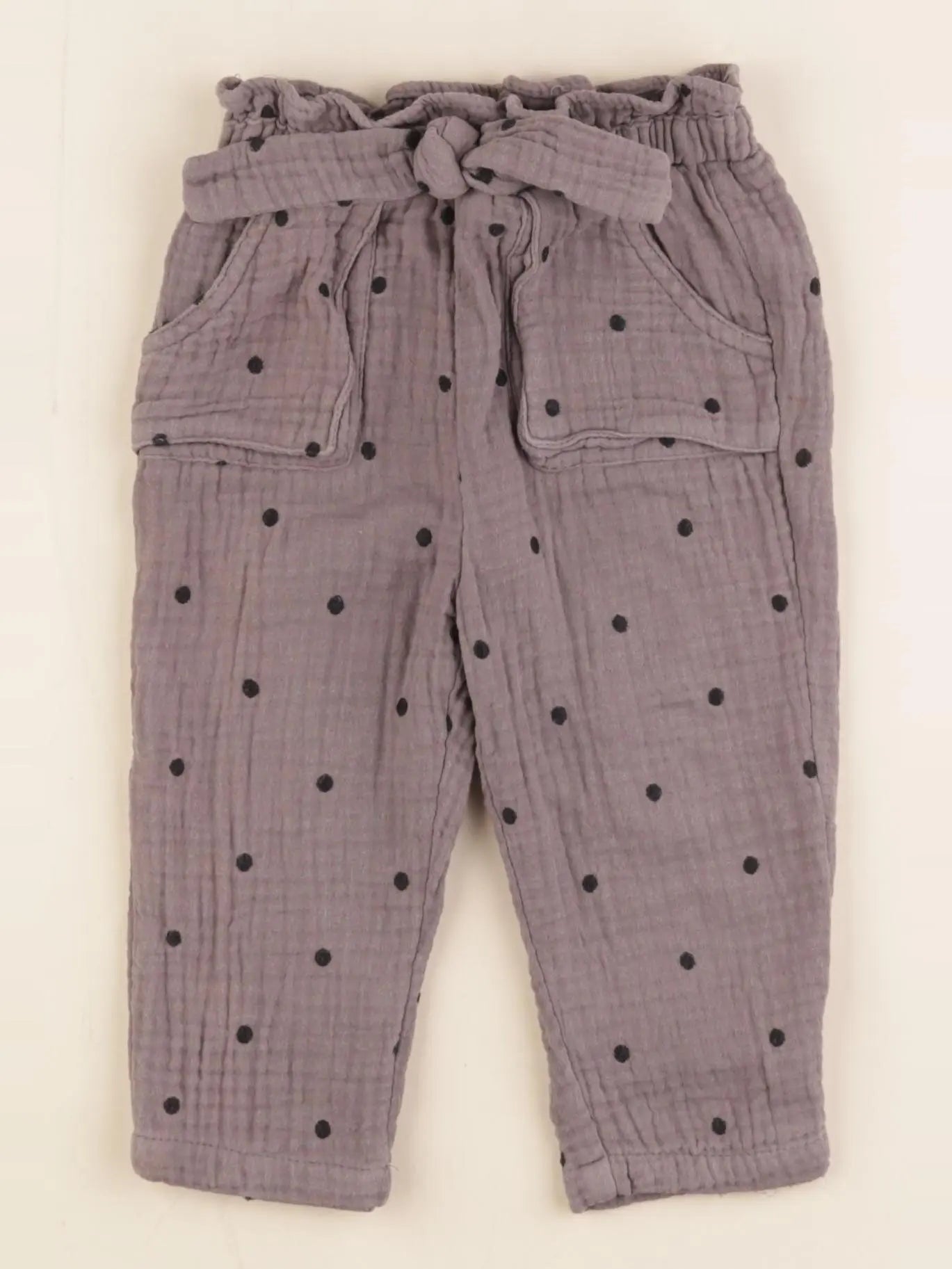 Zara - pantalon taupe - 12/18 mois