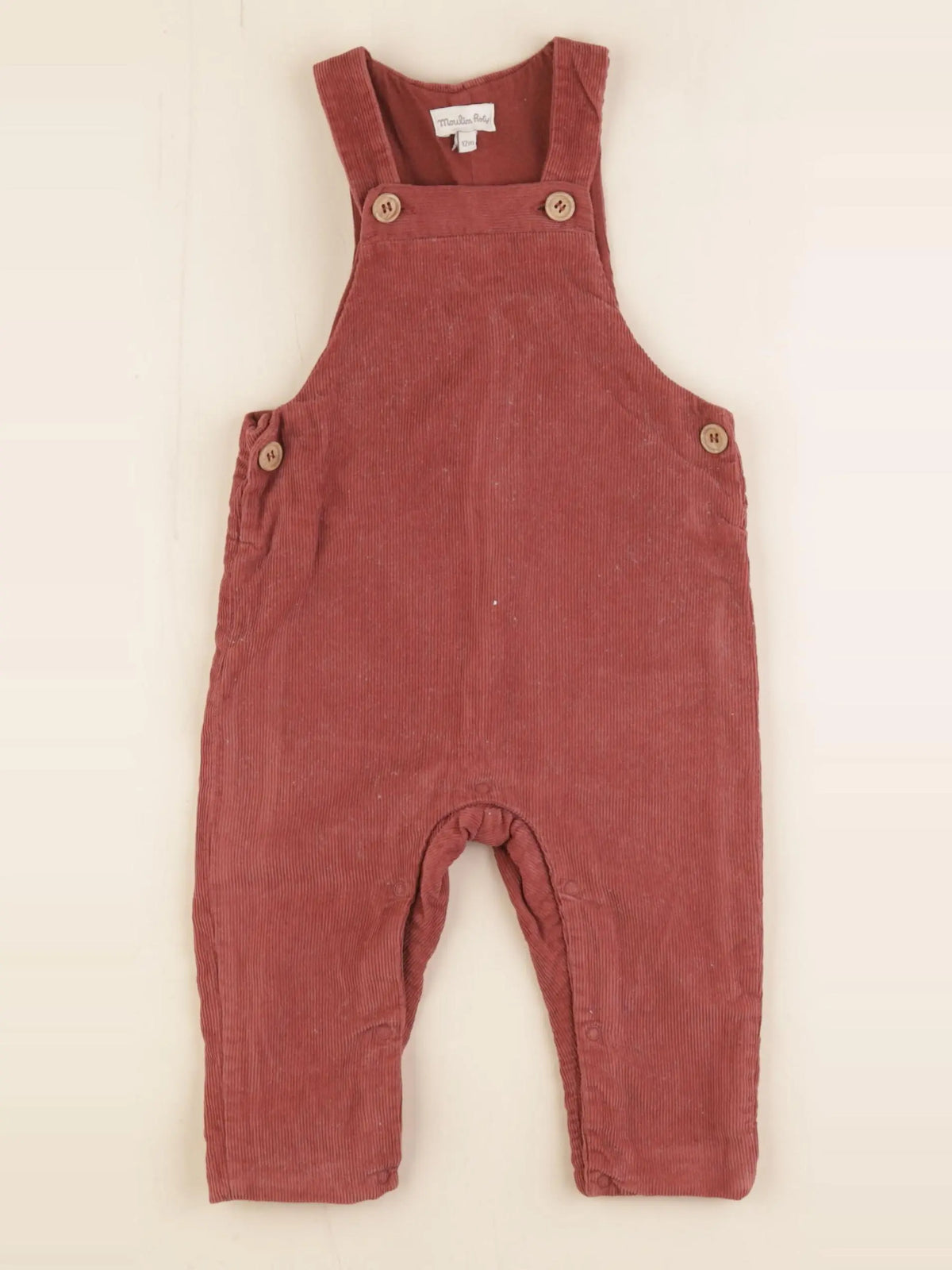 Moulin Roty - salopette doublé marron - 12 mois