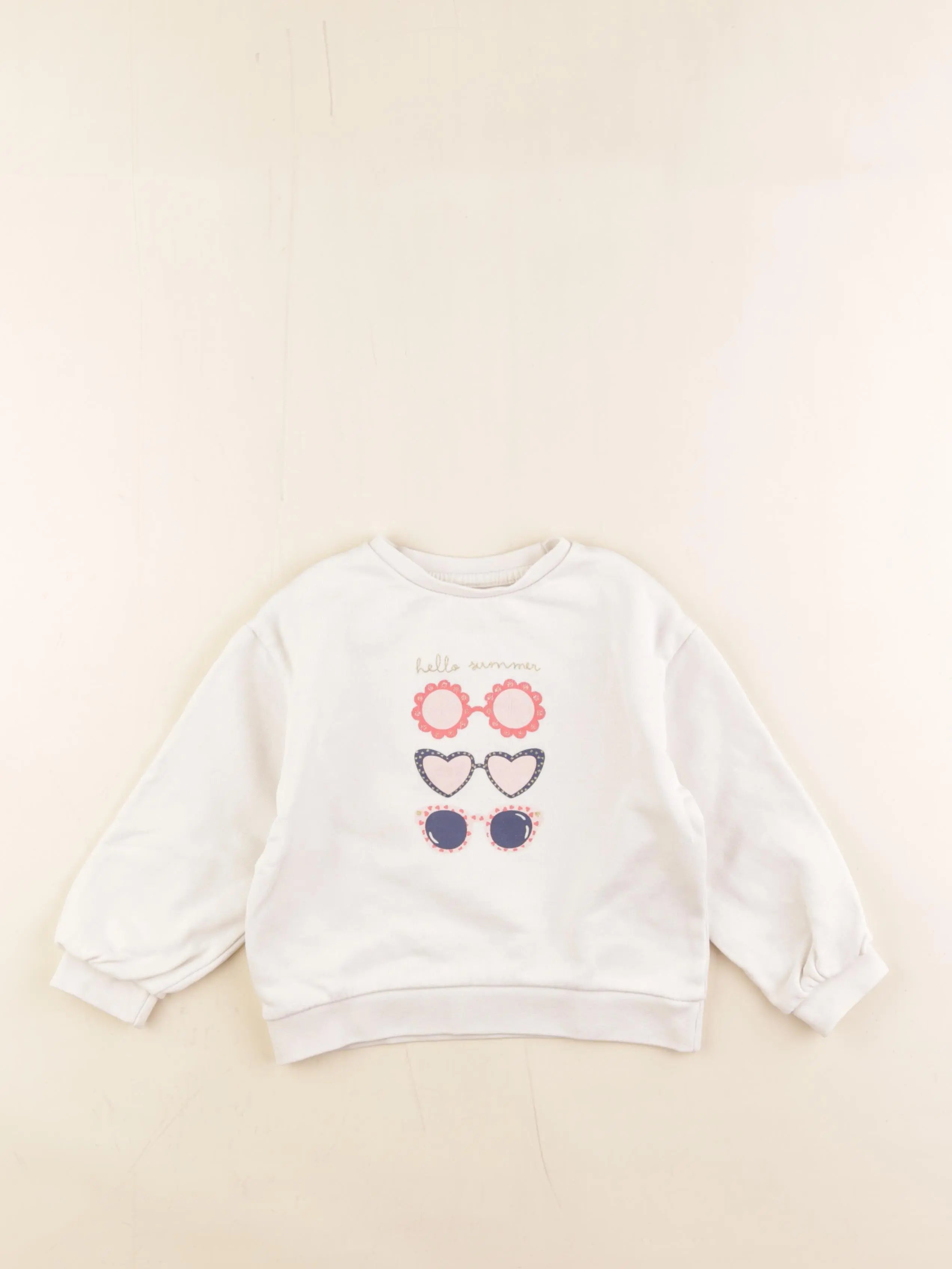 Vertbaudet - sweat beige - 4 ans