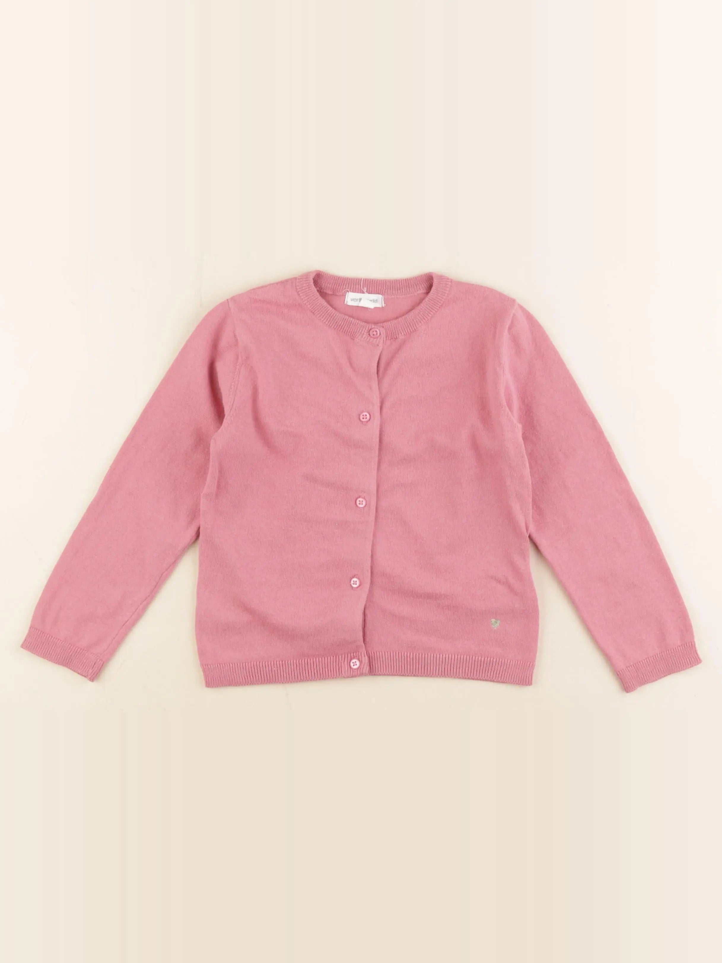 Vertbaudet - gilet rose - 4 ans