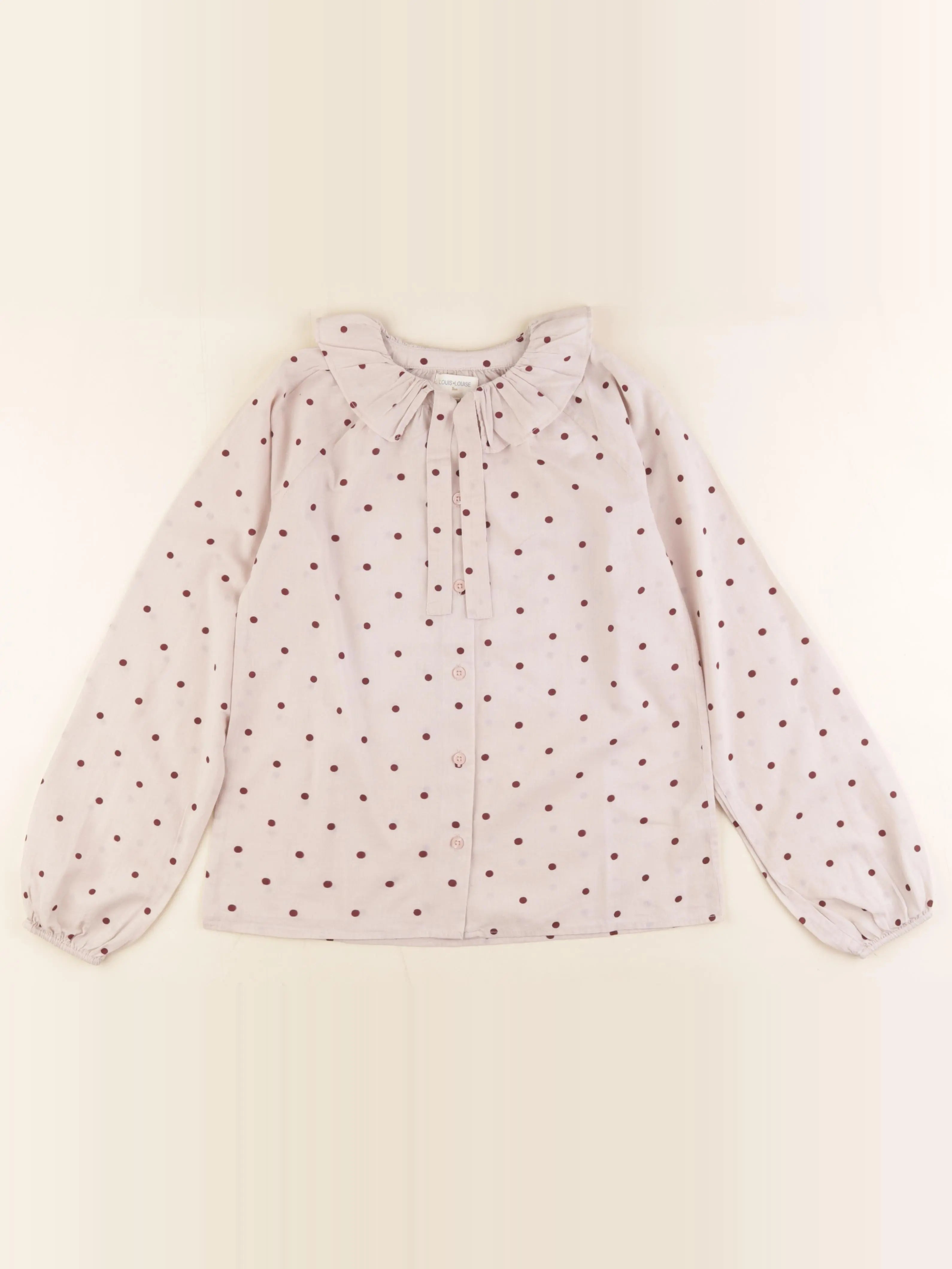 Louis Louise - blouse beige, rouge - 12 ans