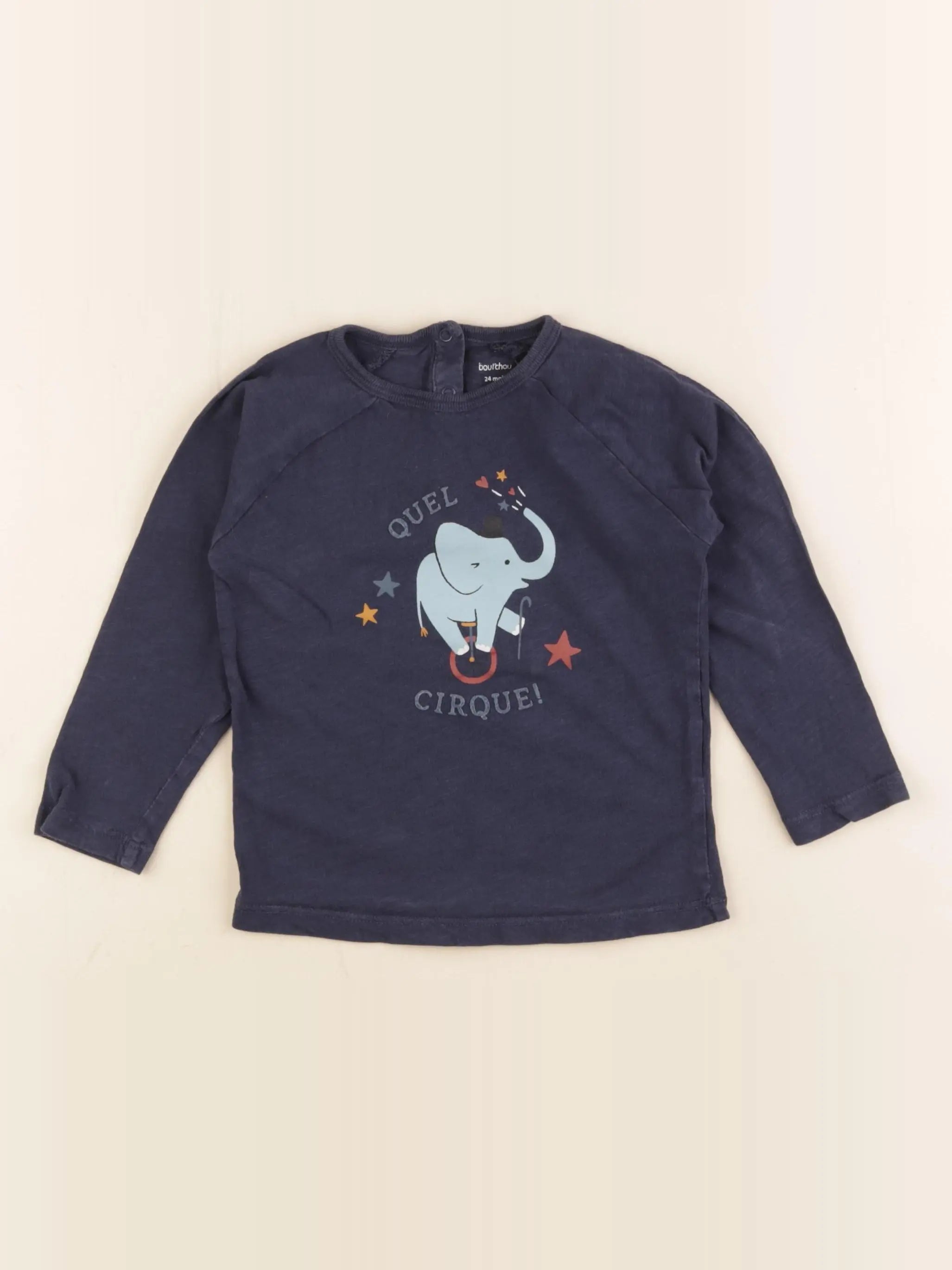 Boutchou - tee-shirt bleu - 24 mois