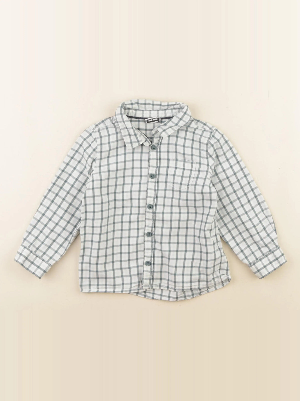 Tape à l'oeil - chemise blanc, vert - 24 mois