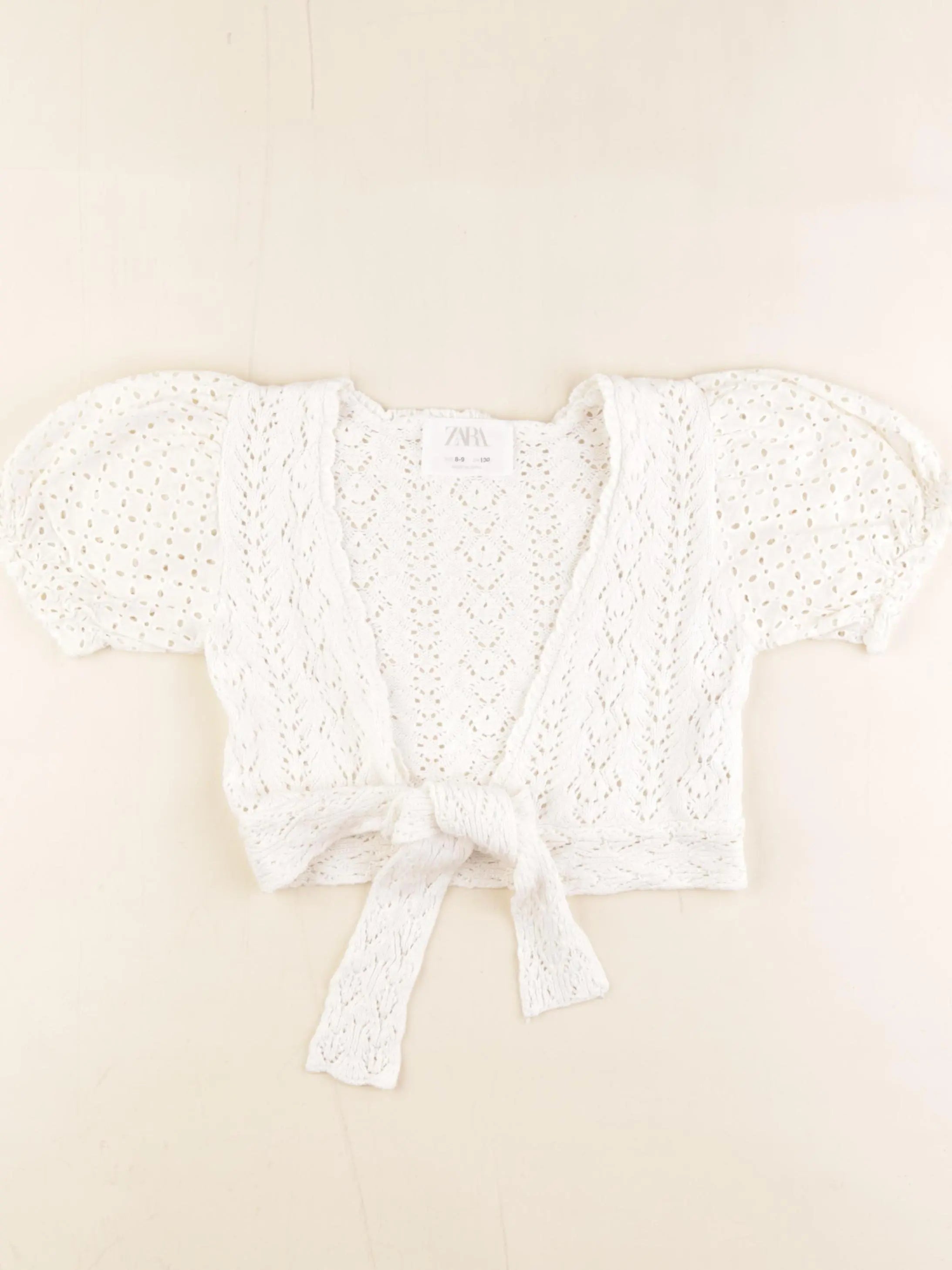 Zara - gilet blanc - 8/9 ans